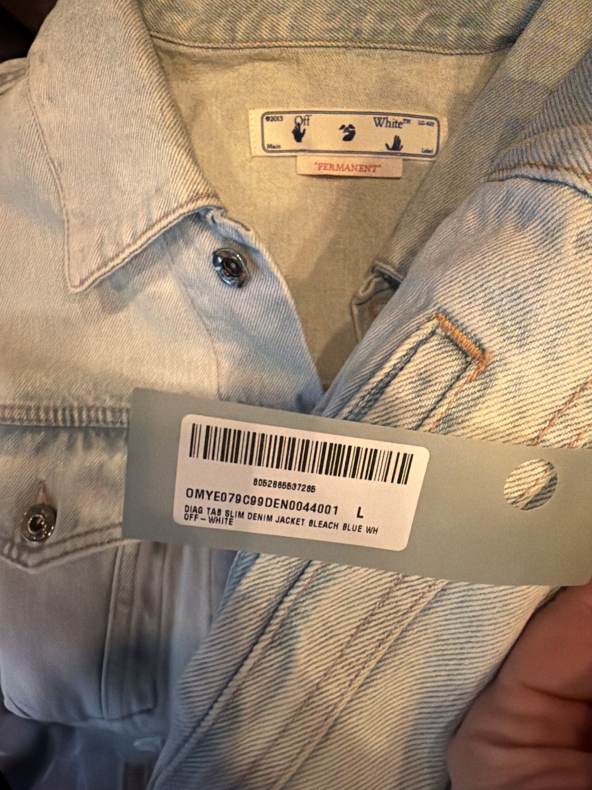 Off-White Off white denim jacket Size L / US 10 / IT 46 - 6 Thumbnail