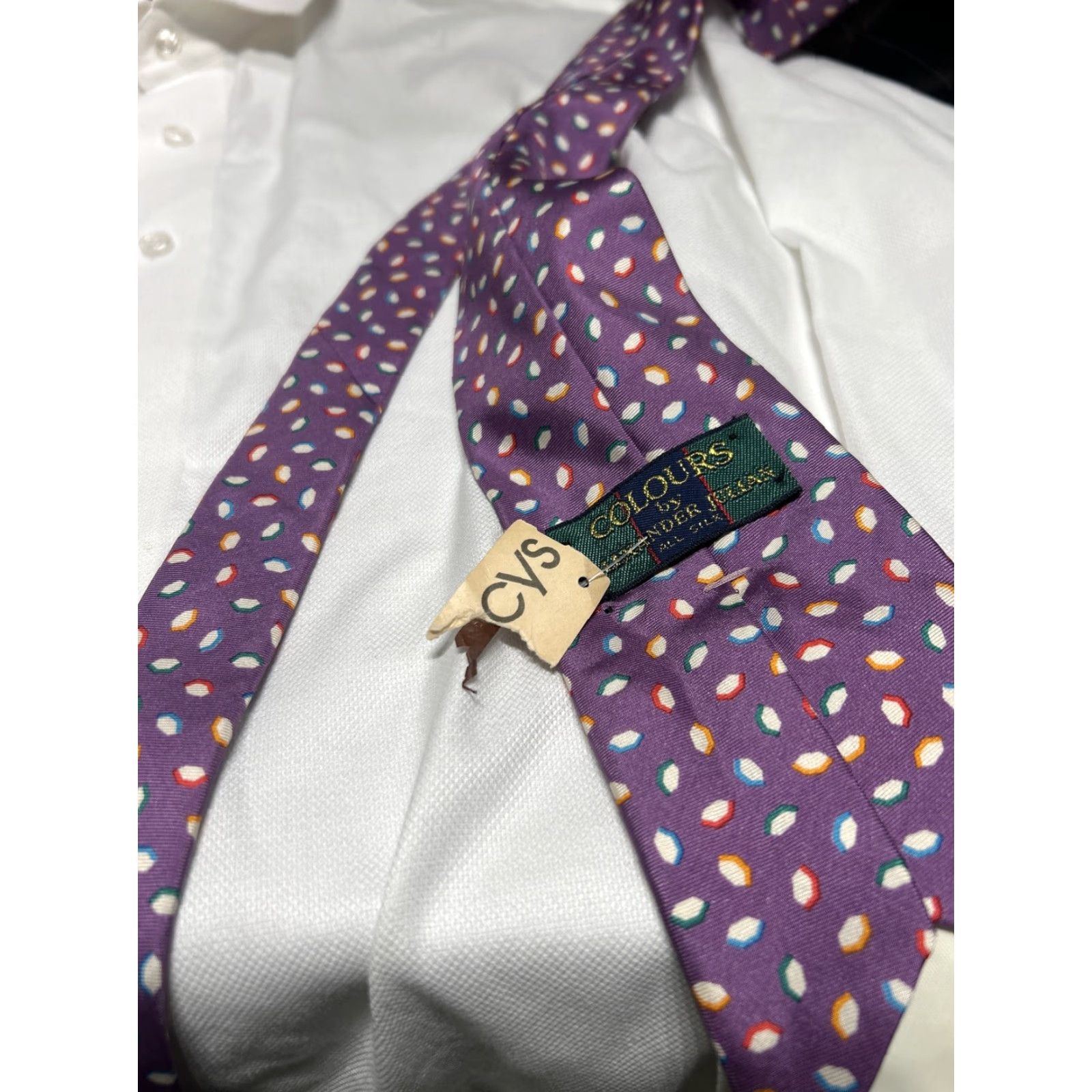 Vintage Alexander JuliAN Colours Purple Hand Made 100% SilkY2K Men’s VTG Neck Tie Shirt? Size ONE SIZE - 2 Thumbnail