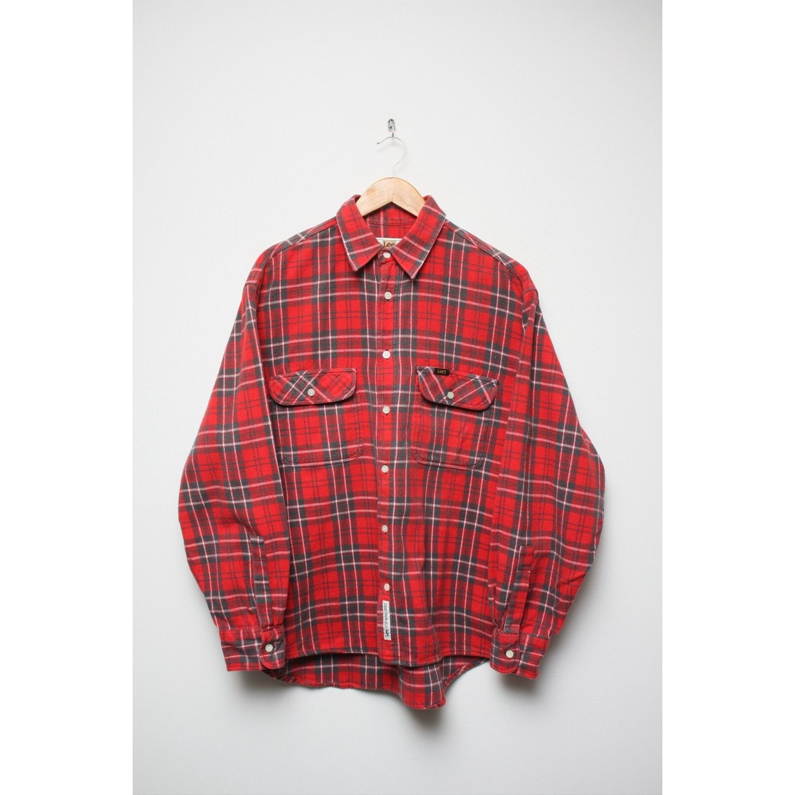 Lee Lee Red Checkered Shirt Vintage Size US L / EU 52-54 / 3 - 2 Thumbnail