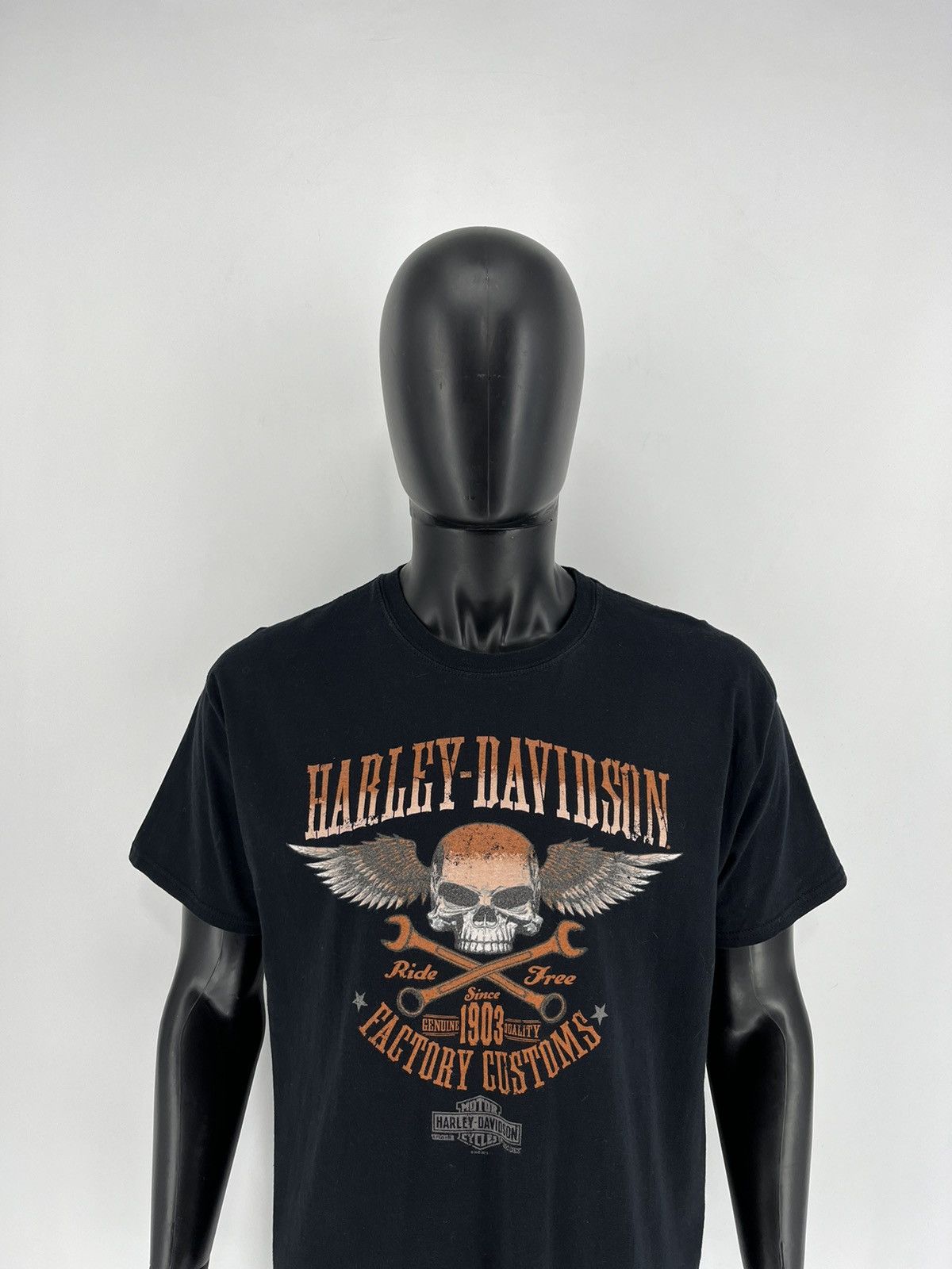 Harley Davidson Harley Davidson Spell Out Factory Customs Pocket T-Shirt Size US XL / EU 56 / 4 - 1 Thumbnail