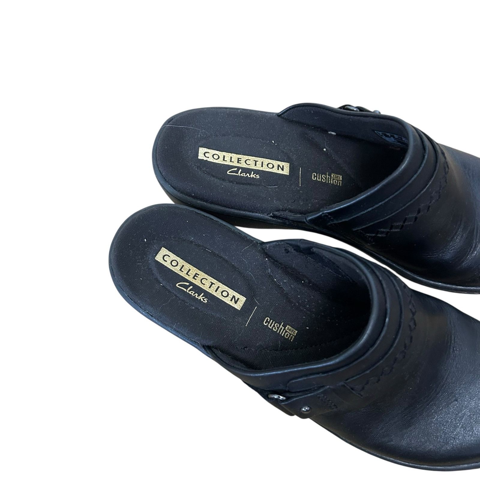 Clarks Clarks Collection Delana Amber Black Leather Slip On Clogs 7 Size US 7 / IT 37 - 2 Thumbnail