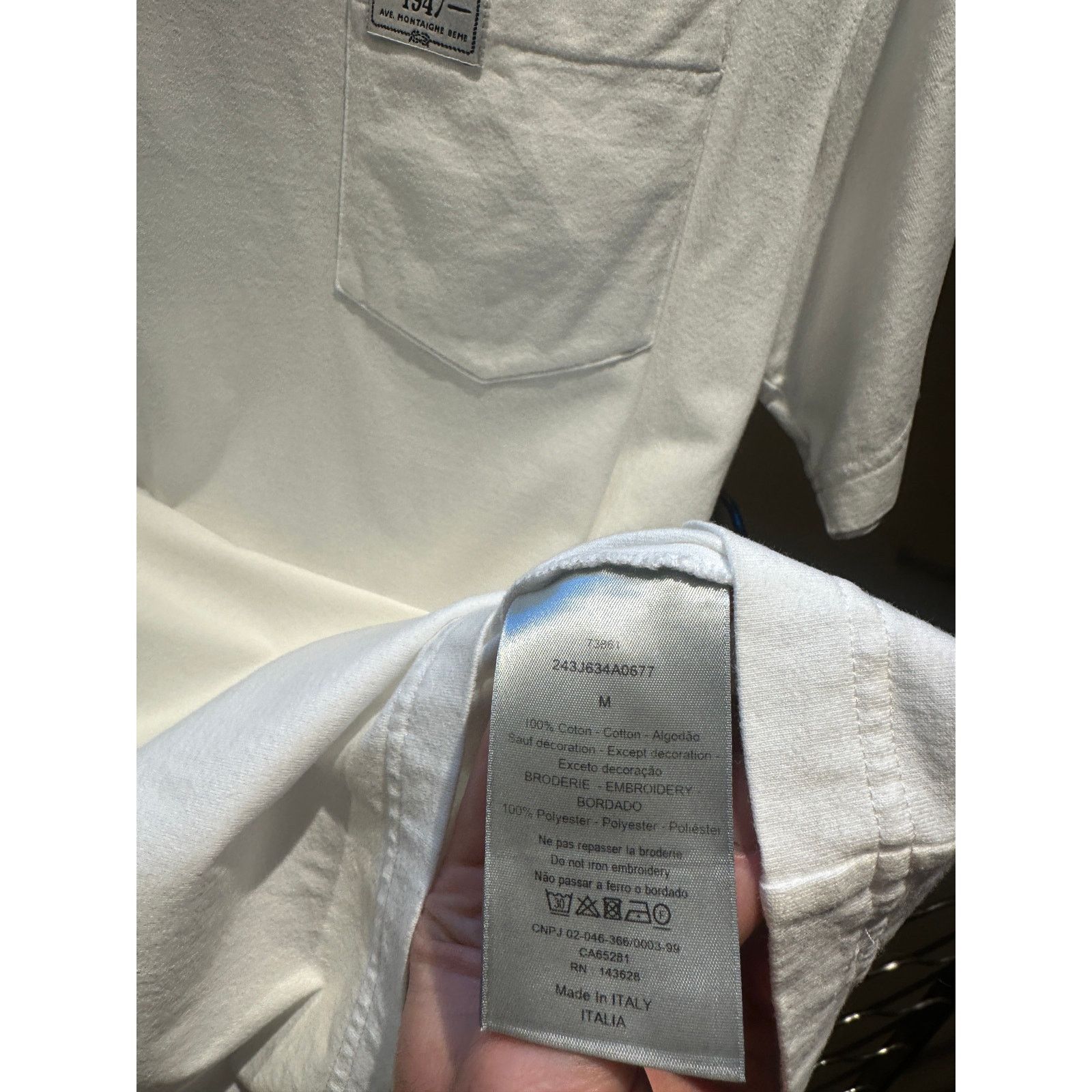 Dior Size Medium - Christian Dior 1947 White Grey Embroidered Tee Size US M / EU 48-50 / 2 - 7 Thumbnail