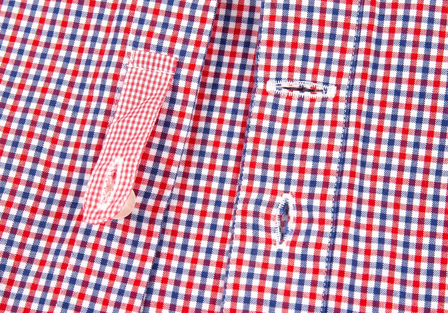 Junya Watanabe Gingham Check Short Sleeve Button-Down Shirt Red/Blue/White Size US S / EU 44-46 / 1 - 12 Thumbnail