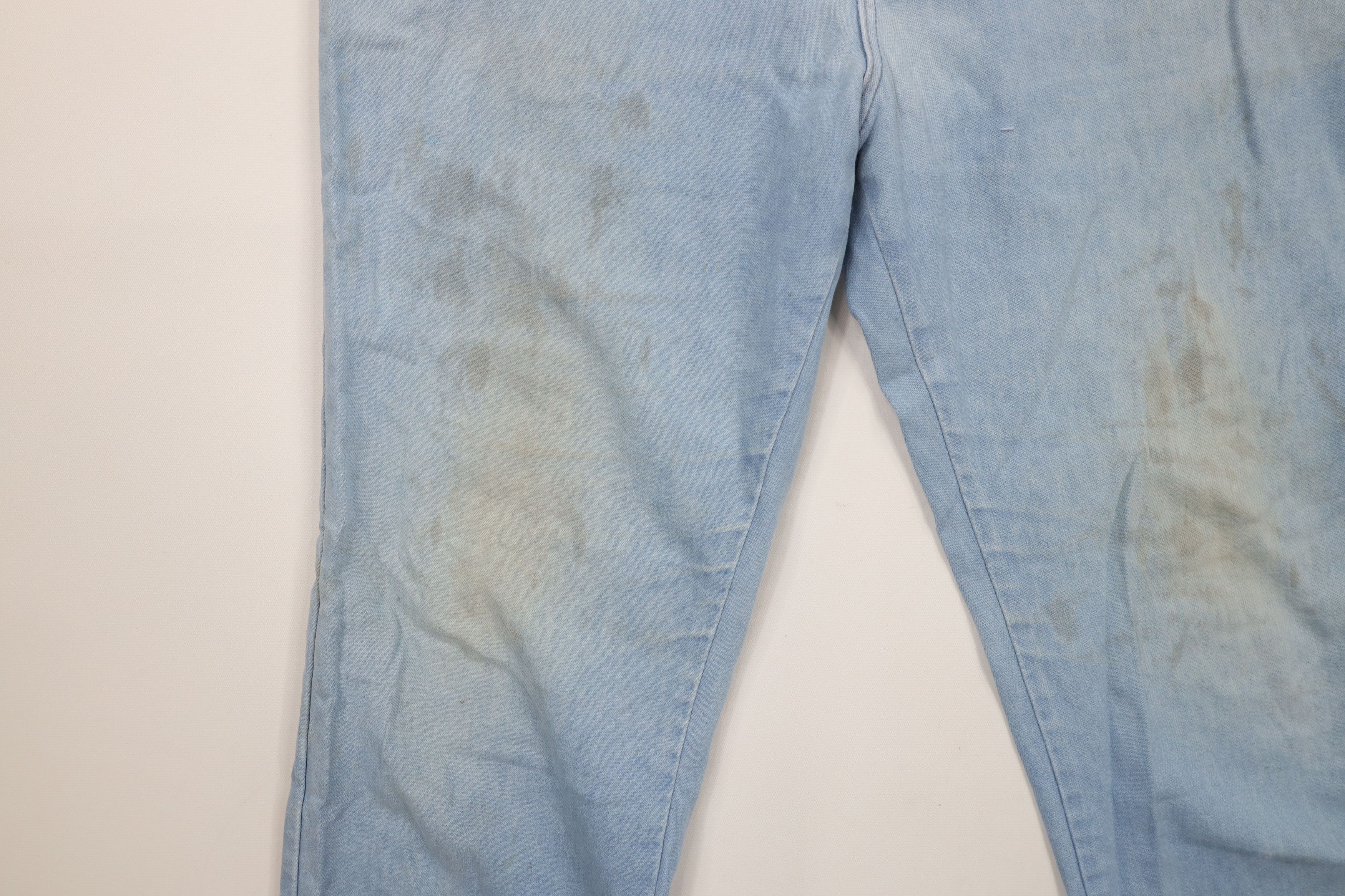 Lee × Vintage Vintage 90s Lee Distressed Straight Leg Denim Jeans Blue USA Size US 34 / EU 50 - 7 Thumbnail