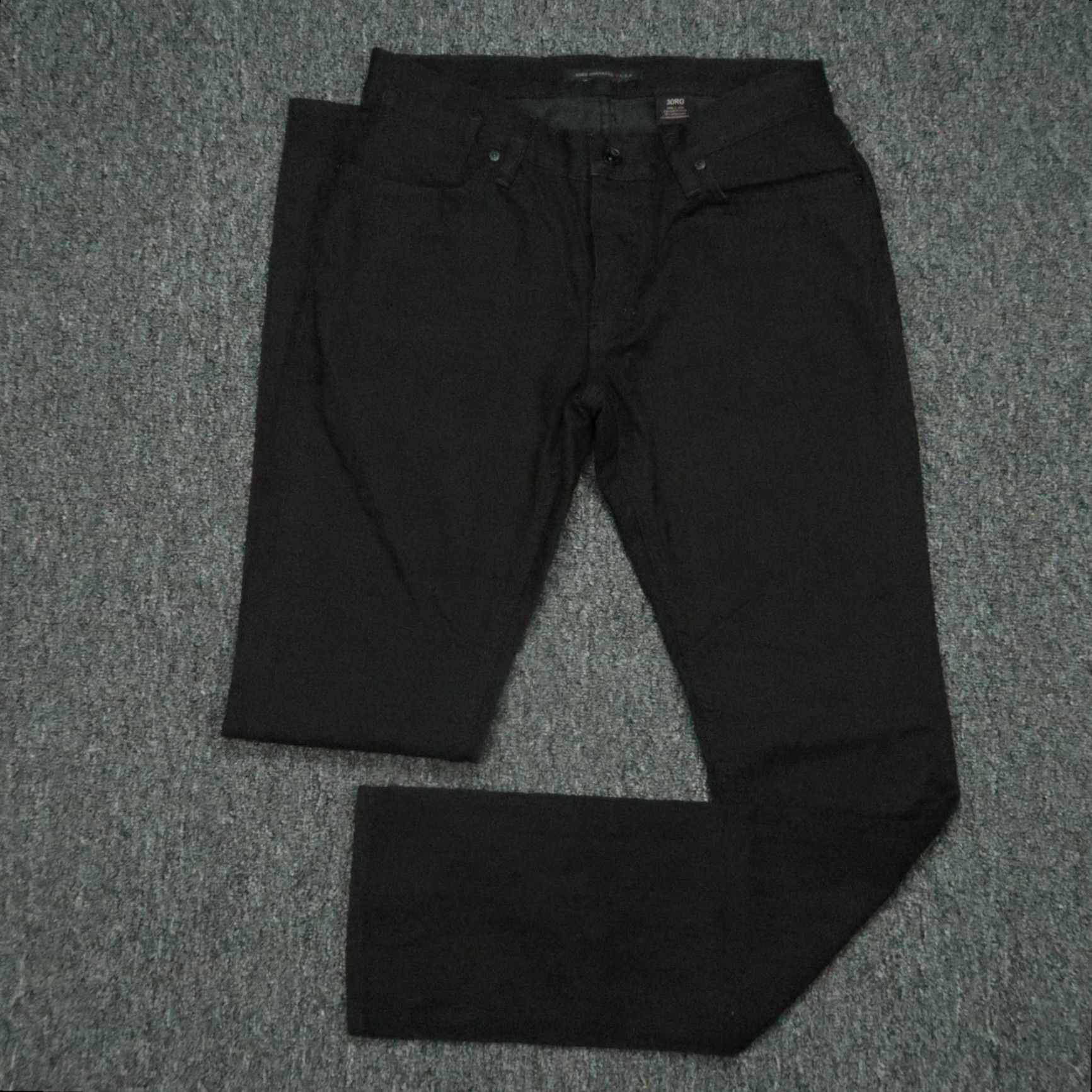 John Varvatos John Varvatos Jeans Mens 30x33 Black Bowery Slim Straight 5 Pocket Denim Size US 30 / EU 46 - 2 Thumbnail