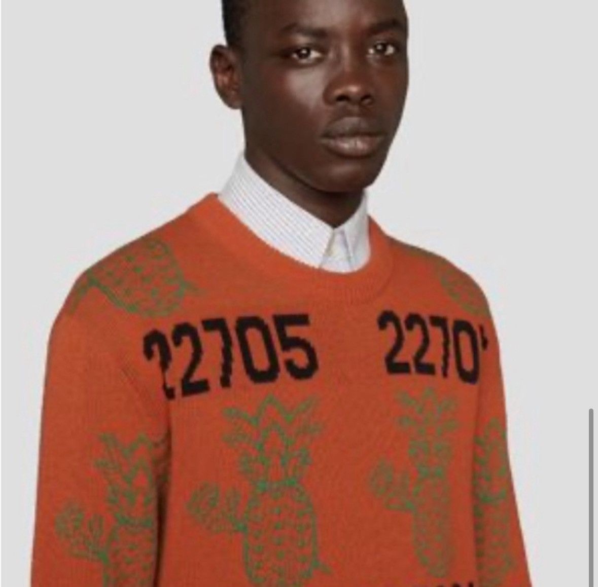 Gucci Gucci Jacquard Pineapple Orange Sweater (Rare) Size US XS / EU 42 / 0 - 6 Thumbnail