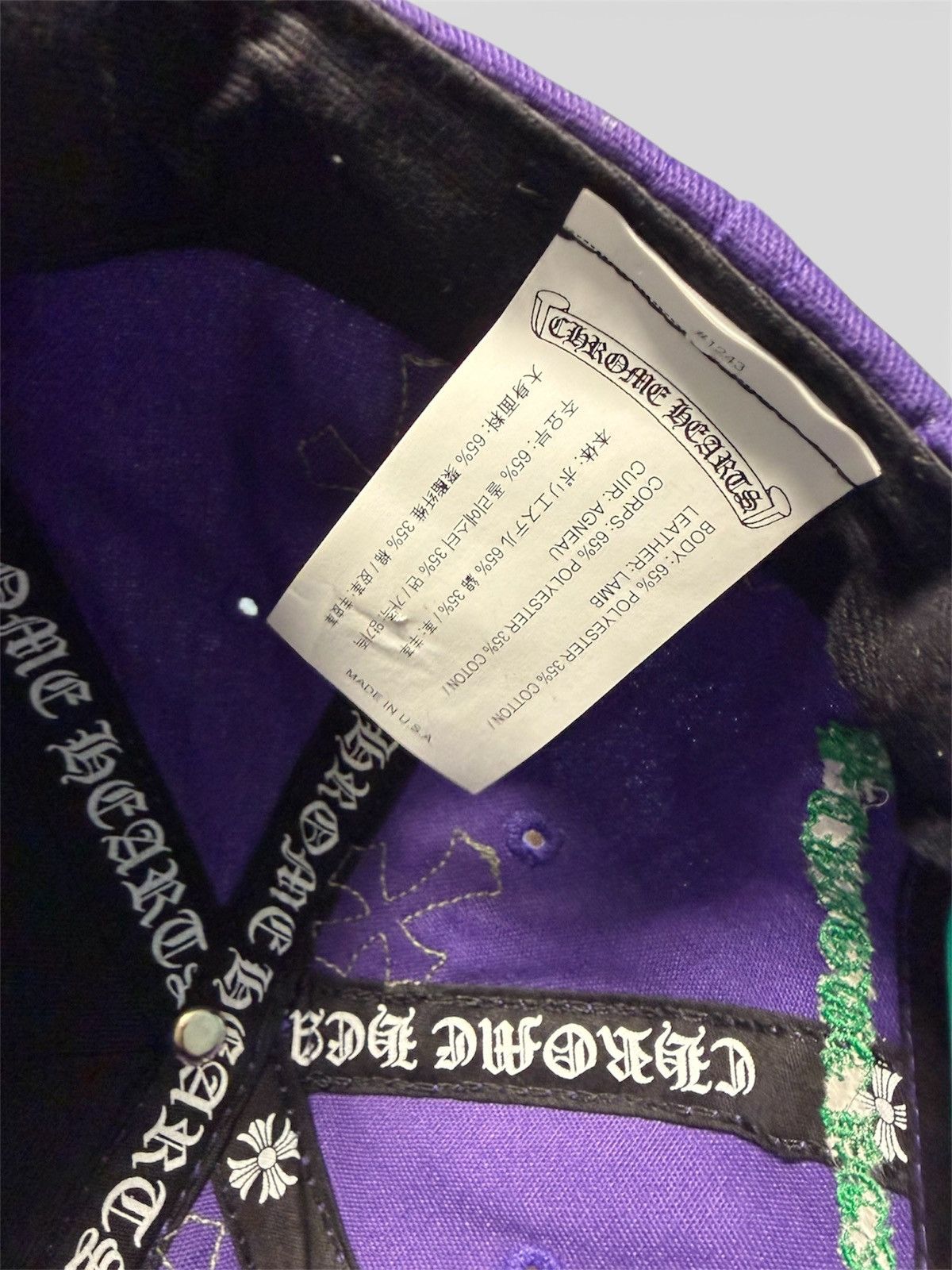 Chrome Hearts Chrome Hearts Purple Green Cross Trucker Size ONE SIZE - 5 Thumbnail