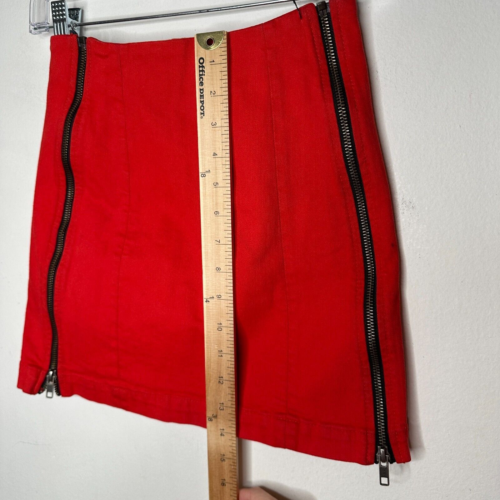 Other NWT Carmar Red Margery Pencil Skirt Black Stripe Zippers 24 Size 24" / US 00 / IT 34 - 11 Thumbnail