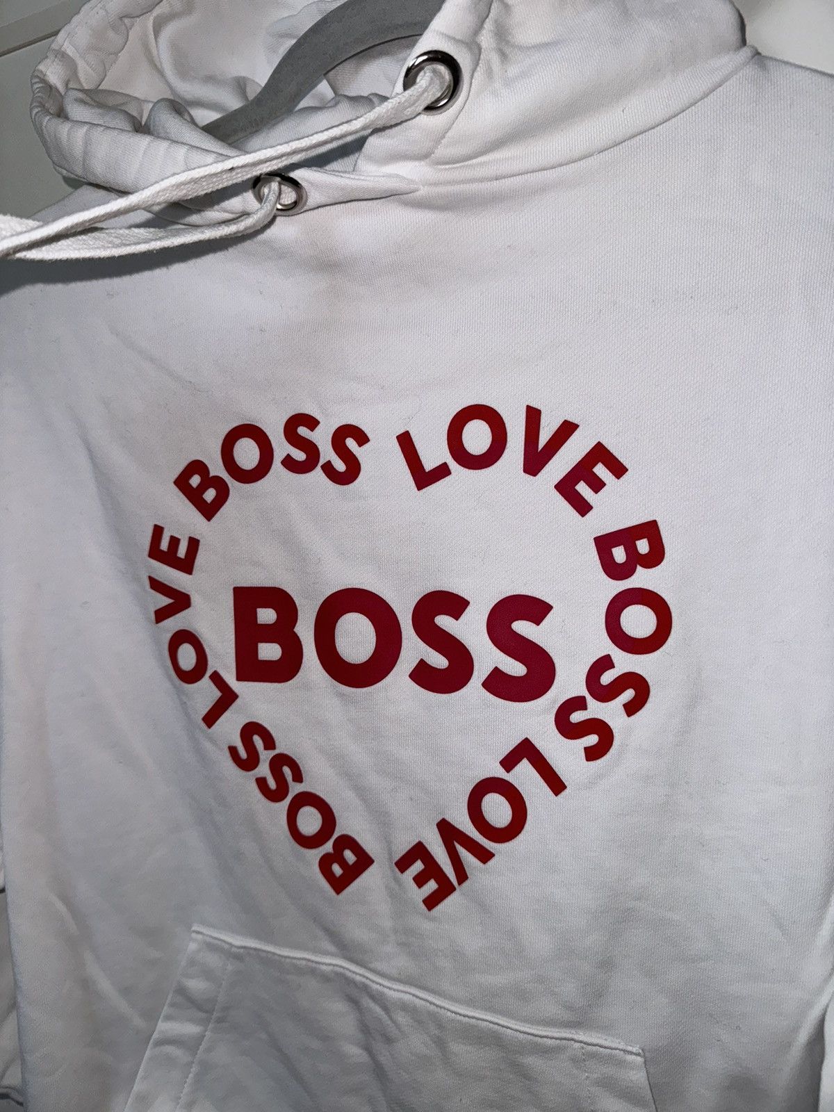Hugo Boss Boss hoodie white with logo heart love boss Size US S / EU 44-46 / 1 - 3 Thumbnail