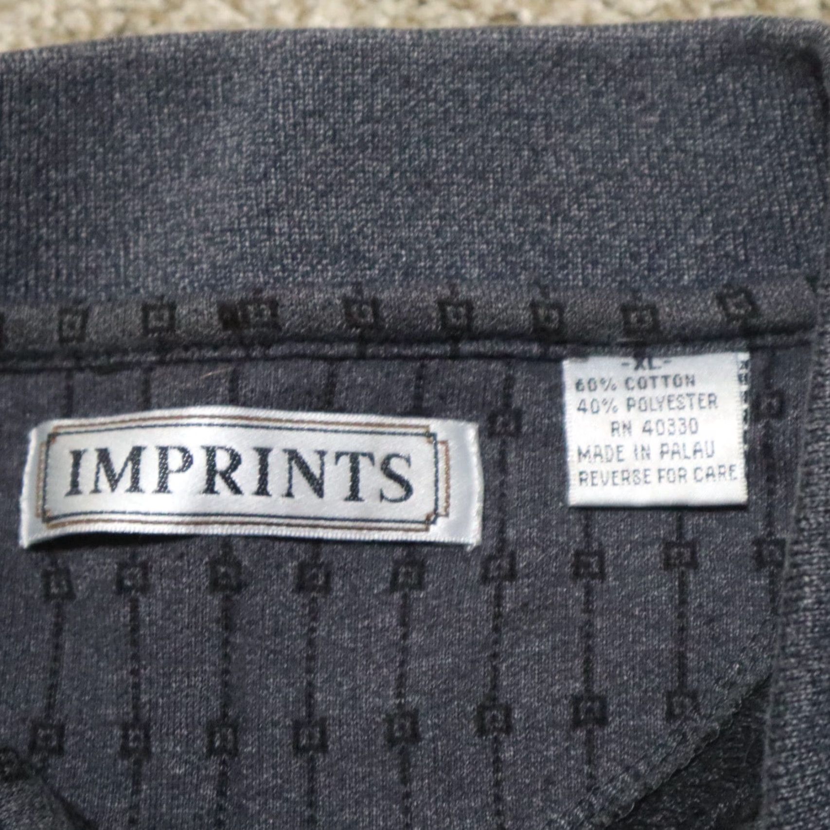Vintage VINTAGE Imprints Polo Shirt Gray Adult XL (Extra Large) Golf Mens Polo Shirt Gr ay Imprints Mens XL Golf Shirt - 90s/2000s Theme Size US XL / EU 56 / 4 - 3 Thumbnail