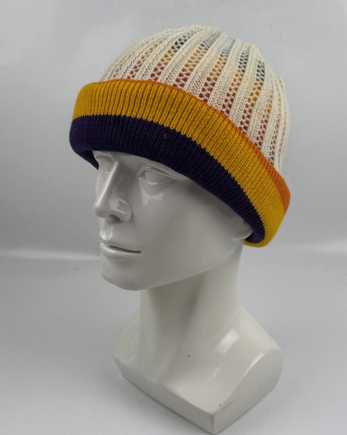 Japanese Brand multicolor beanie hat tc45 Size ONE SIZE - 6 Thumbnail