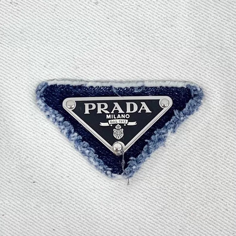 Prada Prada White triangle cotton tassel lapel zipper long-sleev Size XS / US 0-2 / IT 36-38 - 5 Thumbnail