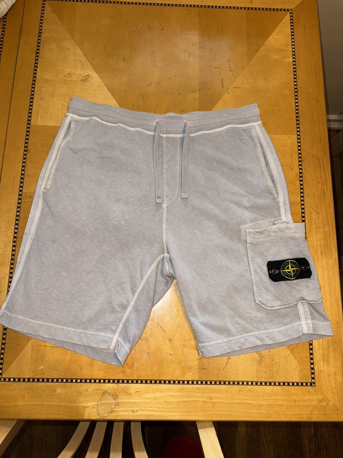 Stone Island Stone Island Gray Cargo Sweat Shorts Size US 34 / EU 50 - 1 Thumbnail