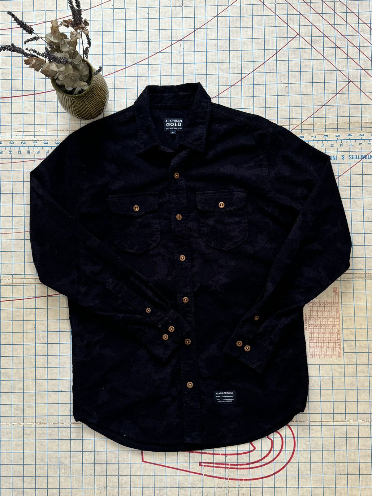 Acapulco Gold Acapulco Gold Dark Navy Camo Button Up Shirt Small Size US S / EU 44-46 / 1 - 7 Thumbnail