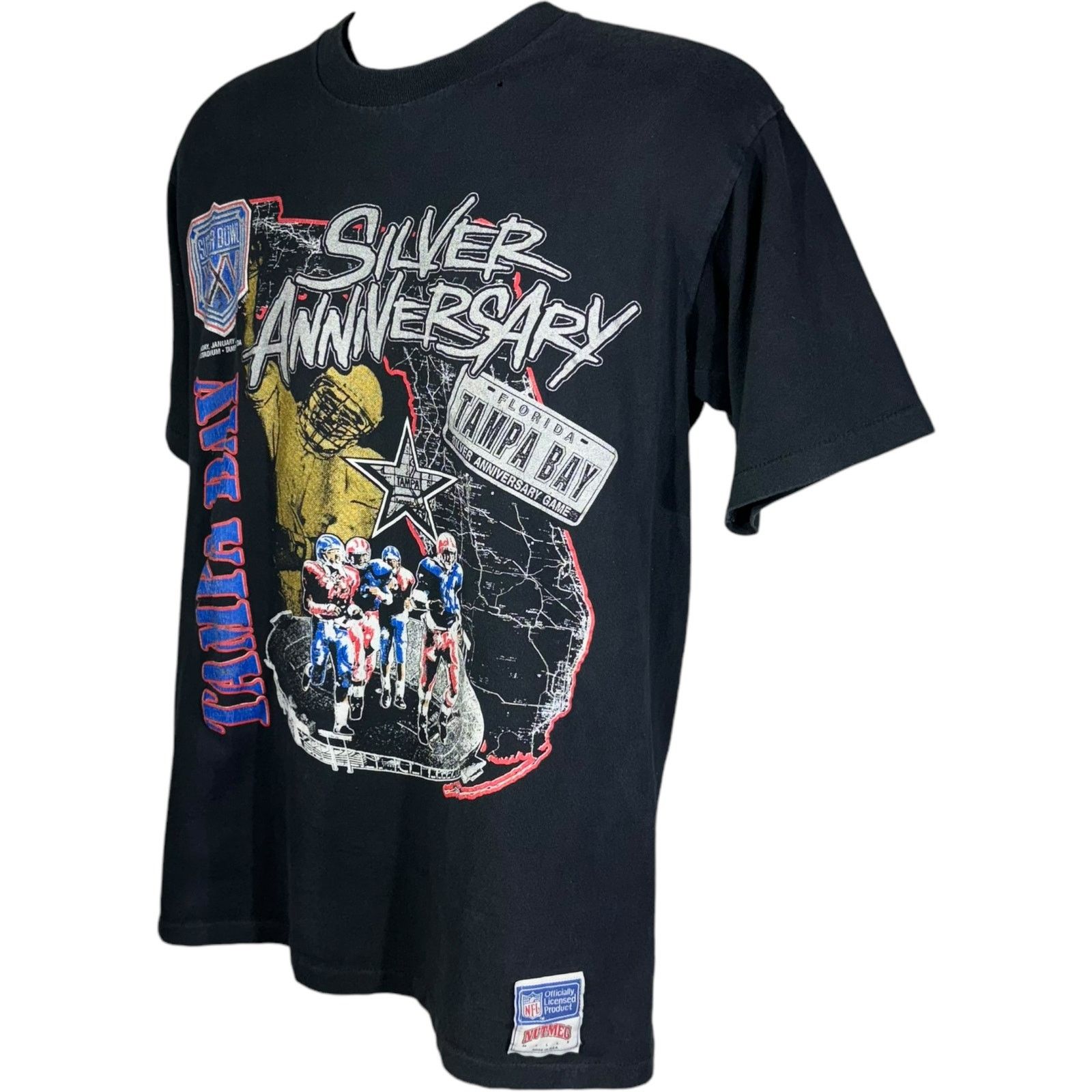 Nutmeg Vintage Nutmeg Super Bowl XXV Tampa Bay NFL Tee Size US L / EU 52-54 / 3 - 3 Thumbnail