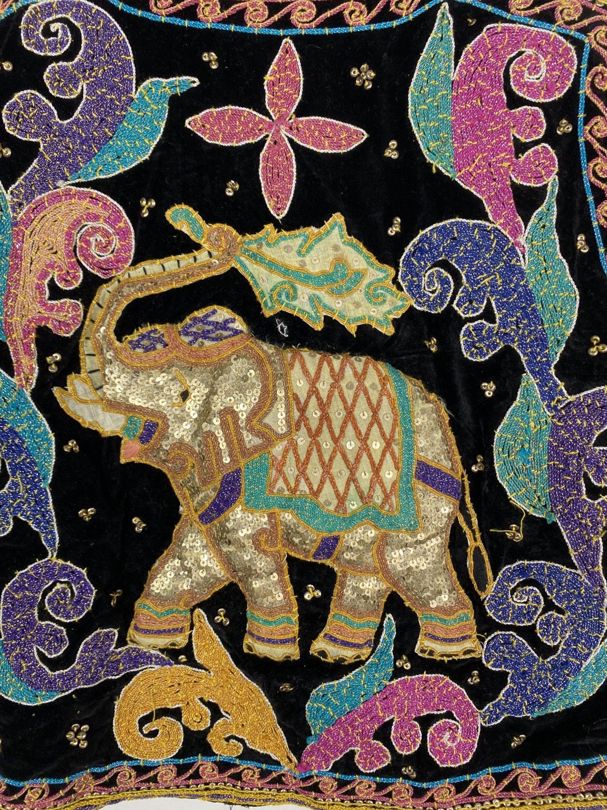 Vintage Vtg Traditional Kalaga Vest Puffy Elephant Fully Embroidered Size US S / EU 44-46 / 1 - 2 Thumbnail