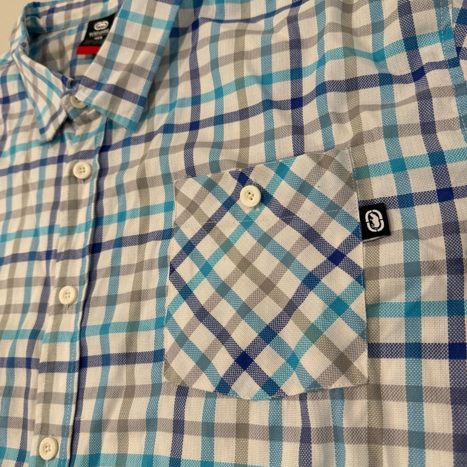 Ecko Unltd. Ecko Unltd. NWT Plaid ShortSleeve ButtonUp Mens Big&Tall 4XB Size US XXL / EU 58 / 5 - 3 Thumbnail
