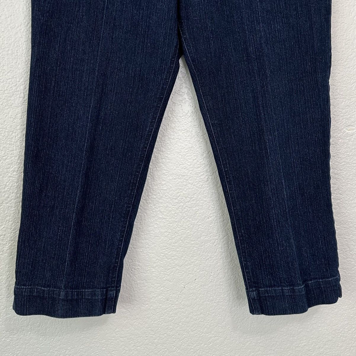 Other Soft Surroundings Blue Denim Stretch Capri Pull-On Pants Size 31" - 3 Thumbnail