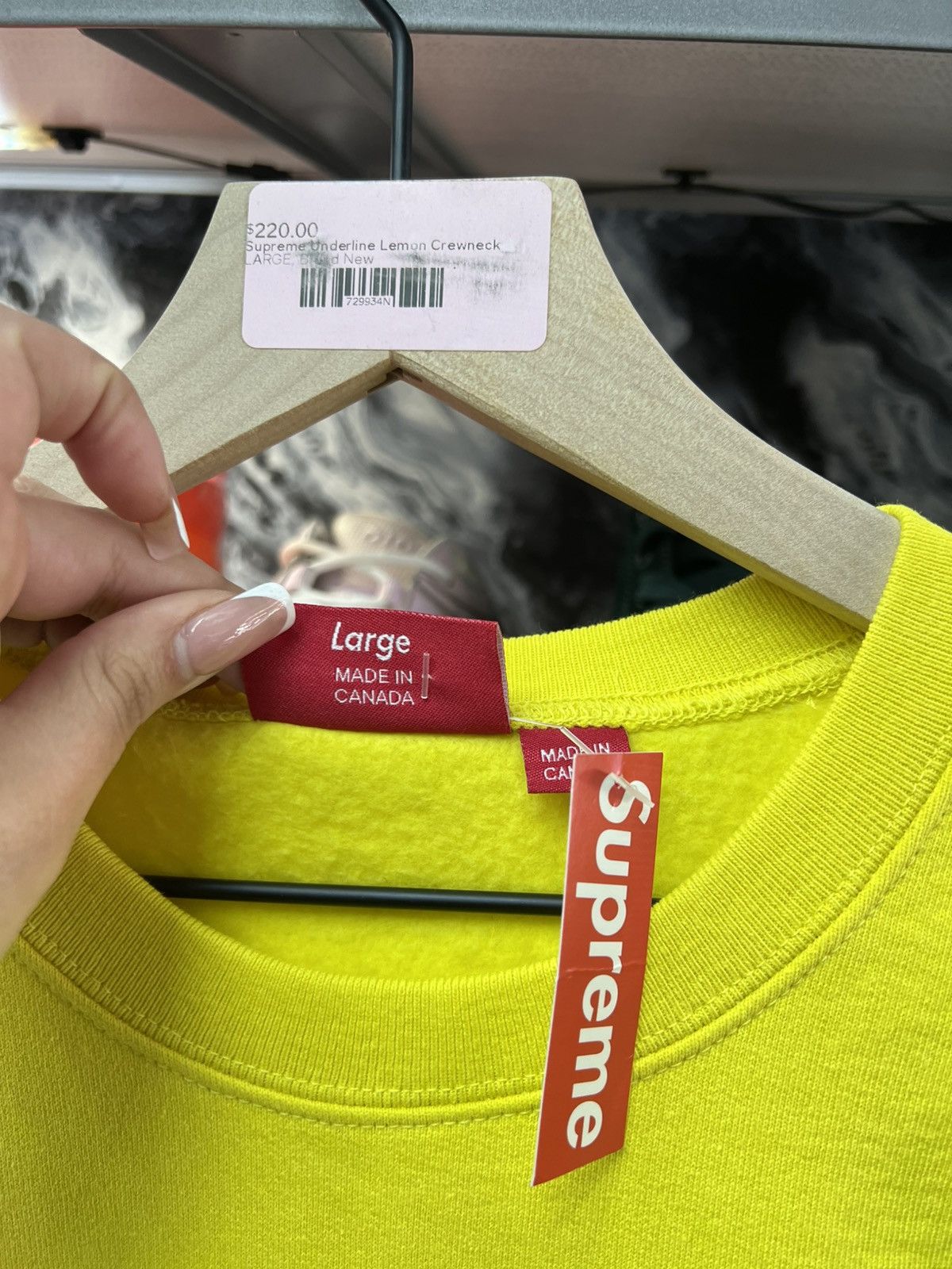 Supreme Supreme Underline Lemon Crewneck Size US L / EU 52-54 / 3 - 9 Thumbnail