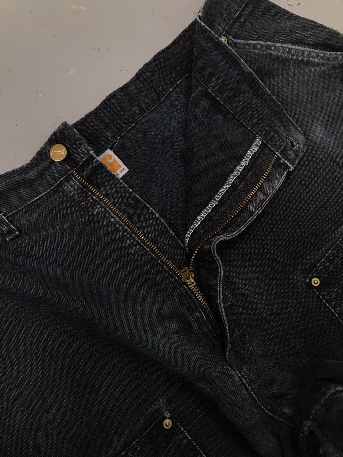 Carhartt Vintage Carhartt B01 BLK double knee denim workwear 46x29 Size US 44 / EU 60 - 9 Thumbnail