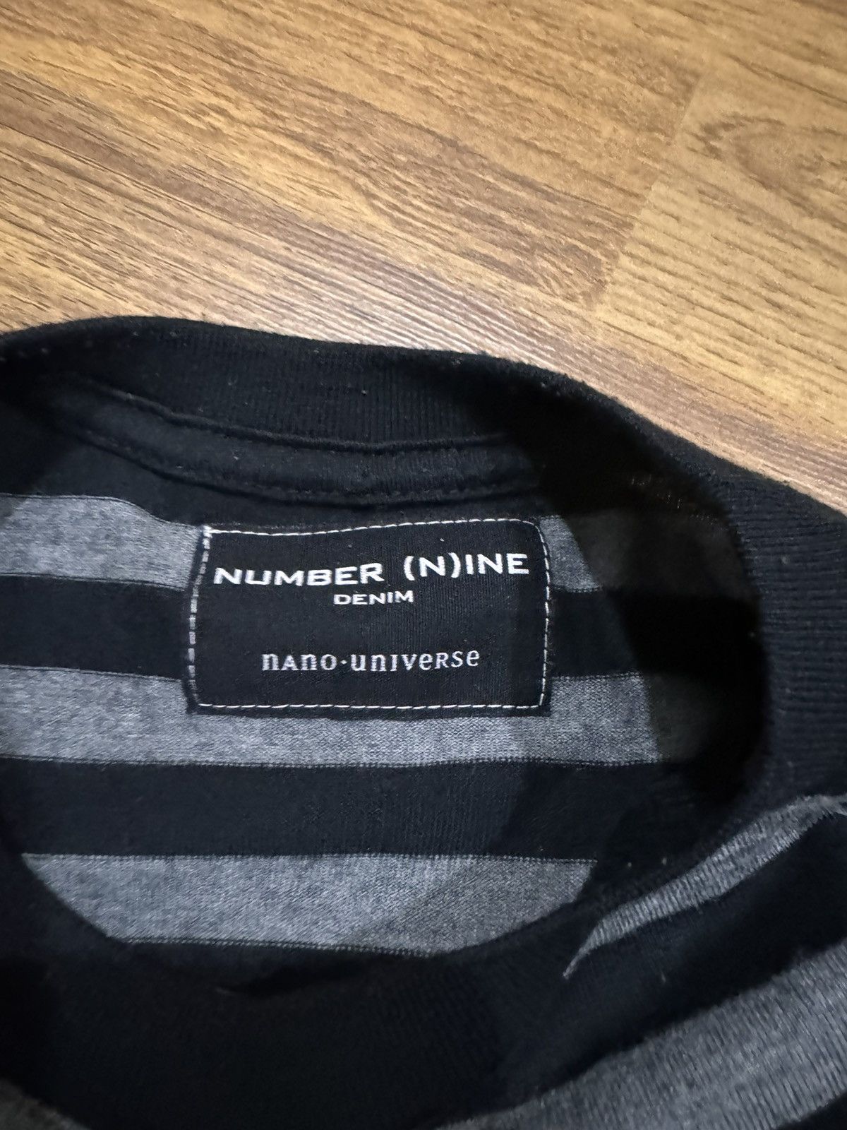 Number (N)ine NUMBER NINE N(N) STRIPED KURT COBAIN SINGLE POCKET SHIRT Size US S / EU 44-46 / 1 - 7 Thumbnail