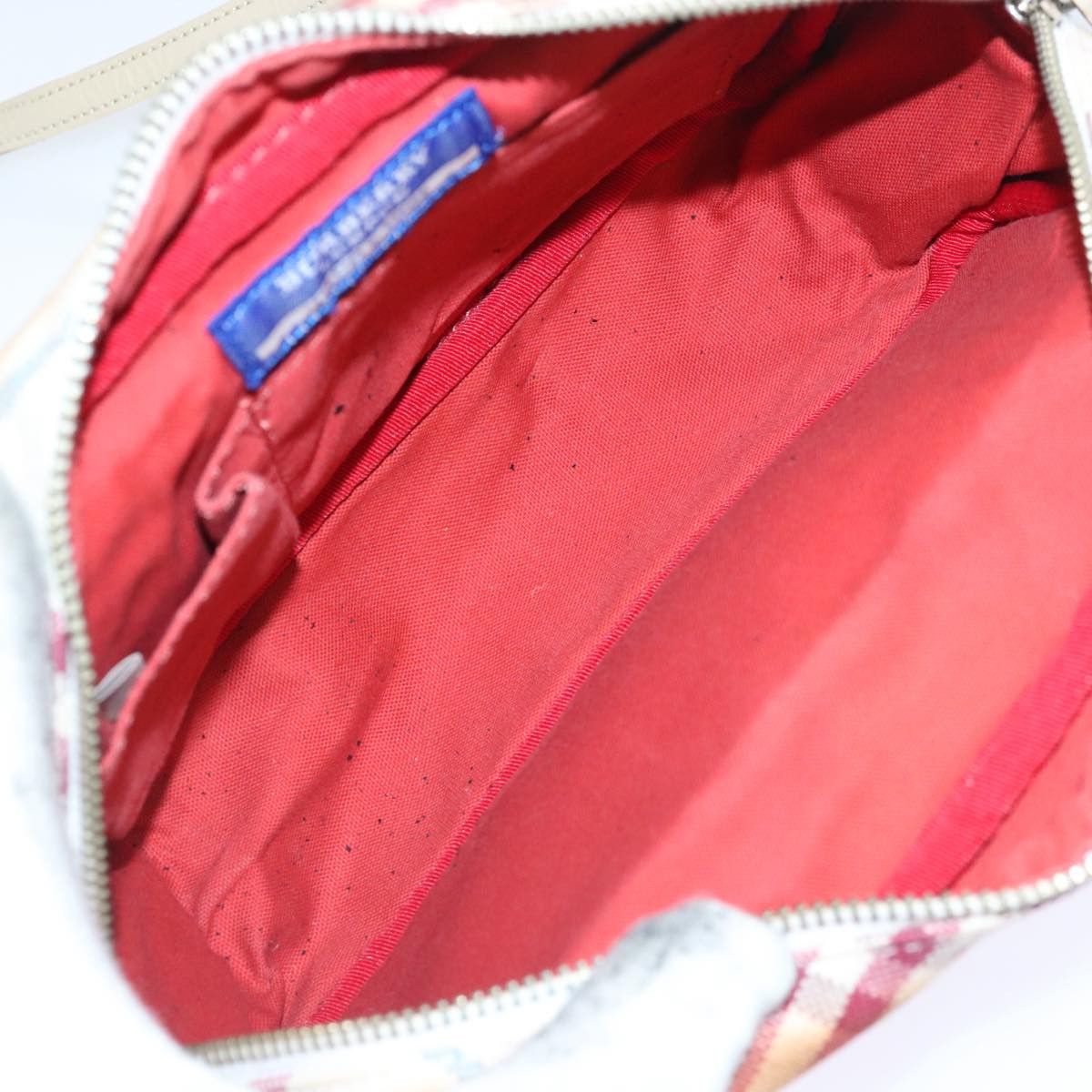 Burberry Burberry Nova Check Blue Label Shoulder Bag Canvas White Red Size ONE SIZE - 12 Thumbnail