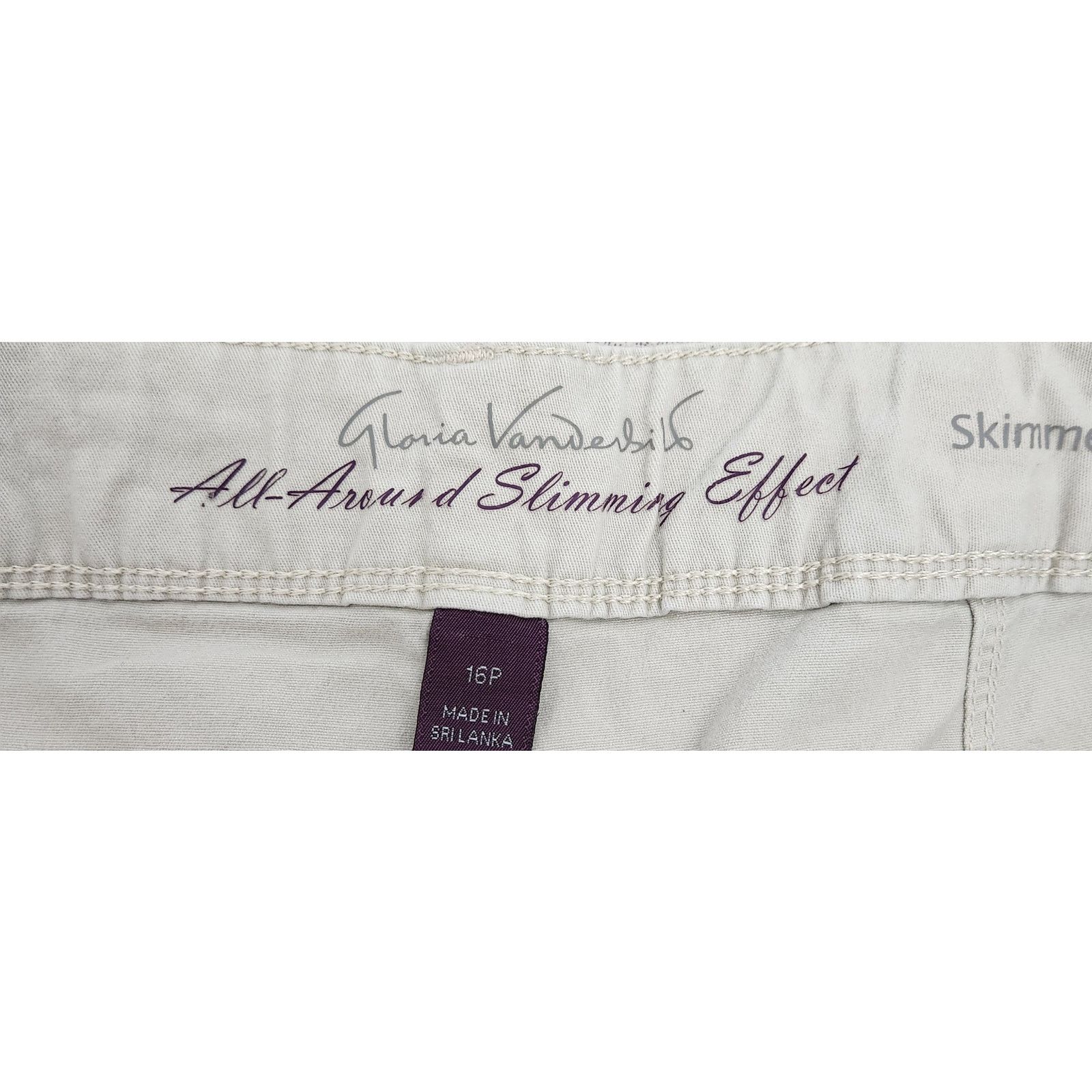 Gloria Vanderbilt Gloria Vanderbilt Tan Beige Cropped Skimmer Pants 16P Size 36" / US 14 / IT 50 - 3 Thumbnail