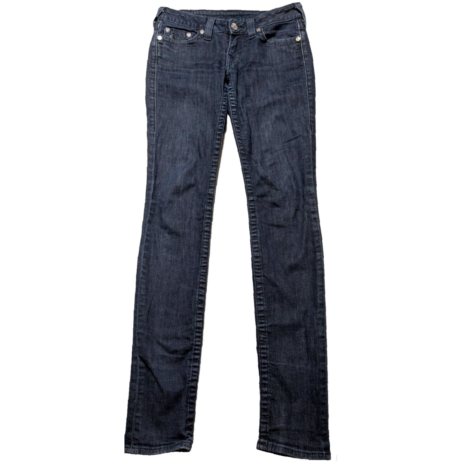 True Religion TRUE RELIGION SKINNY Denim Blue Jeans 27 5-Pocket USA Women Recycled? Size 27" / US 4 / IT 40 - 5 Thumbnail