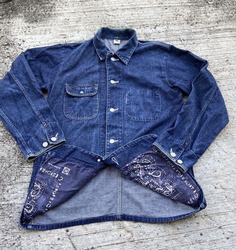 45rpm Vintage Indigo Denim Work Jacket Button R 45RPM Japan Made Size US L / EU 52-54 / 3 - 8 Thumbnail