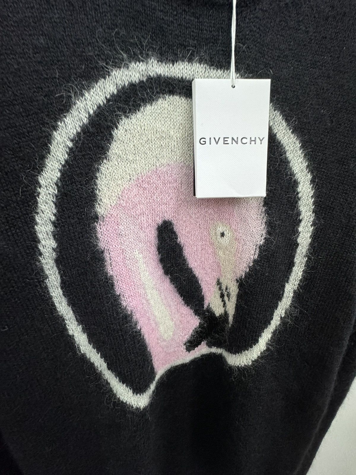 Givenchy Givenchy Black Flamingo Mohair Sweater Size US XS / EU 42 / 0 - 3 Thumbnail