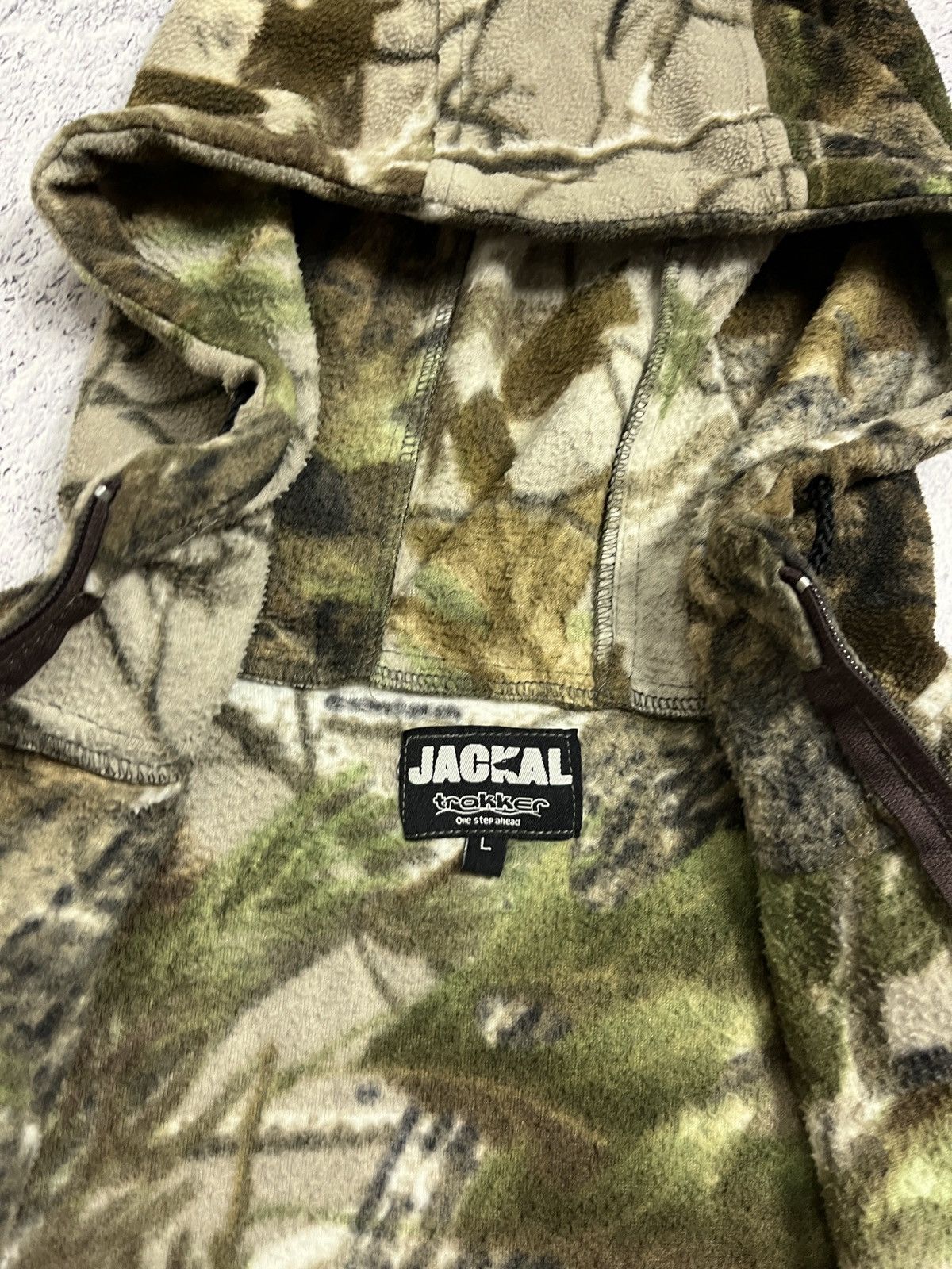 Japanese Brand × Realtree Crazy Vintage Y2K Realtree Zip Up Fleece Baggy Hoodie Rare Size US L / EU 52-54 / 3 - 13 Thumbnail