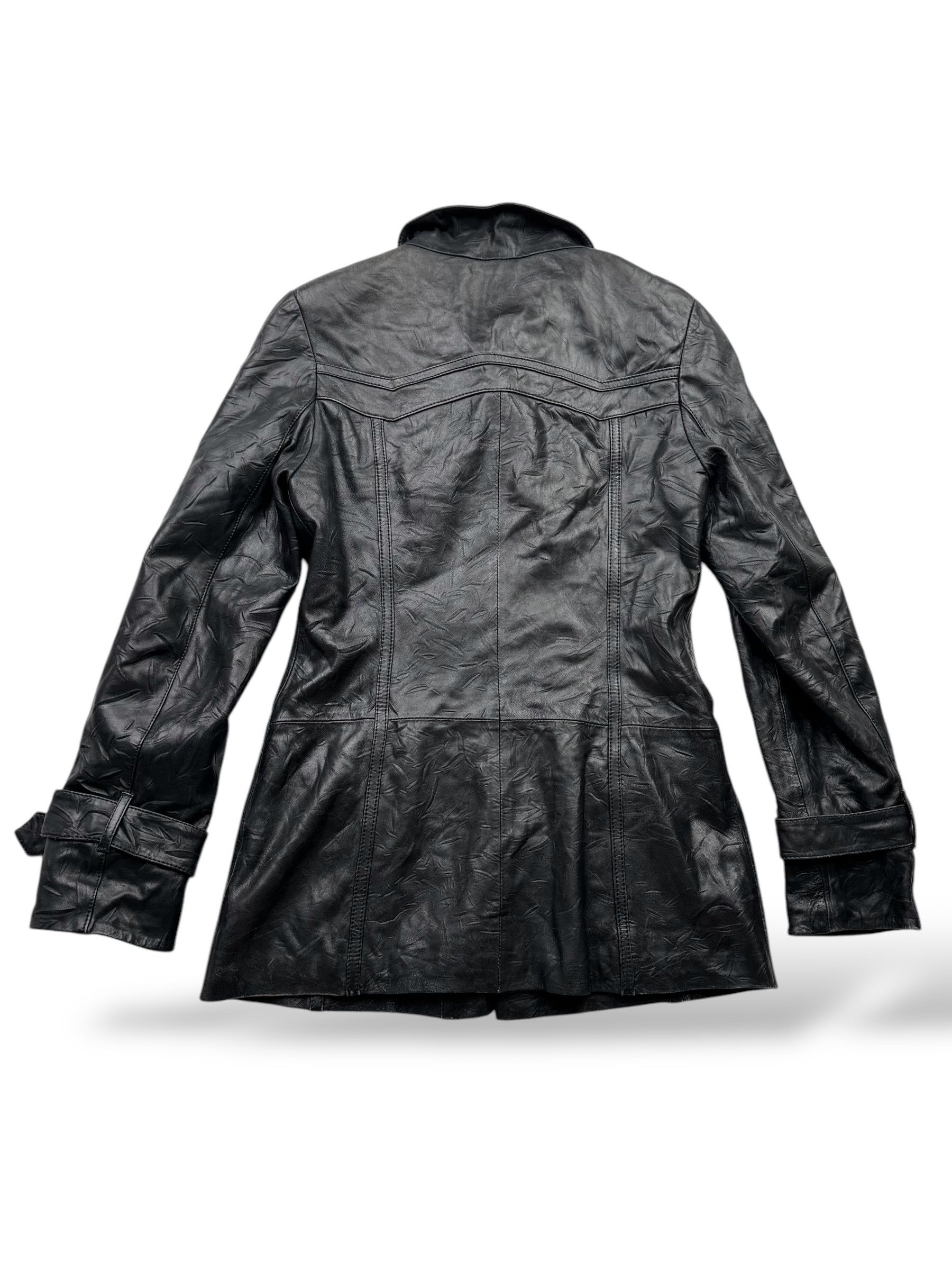 Japanese Brand Vintage Leather Jacket With Belted W155(V9) Size S / US 4 / IT 40 - 6 Thumbnail