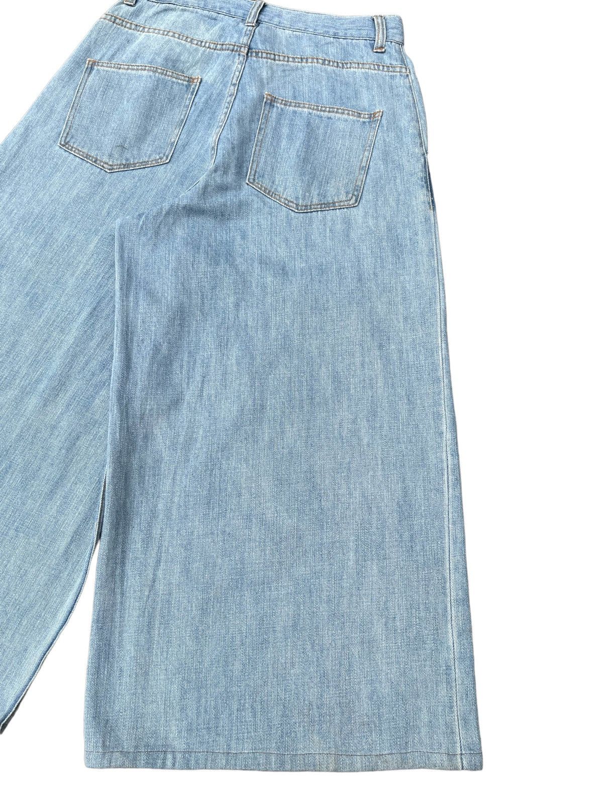 Japanese Brand Vintage Japanese Brand Light Blue Knee Length Wide Leg Jeans Size US 28 / EU 44 - 8 Thumbnail