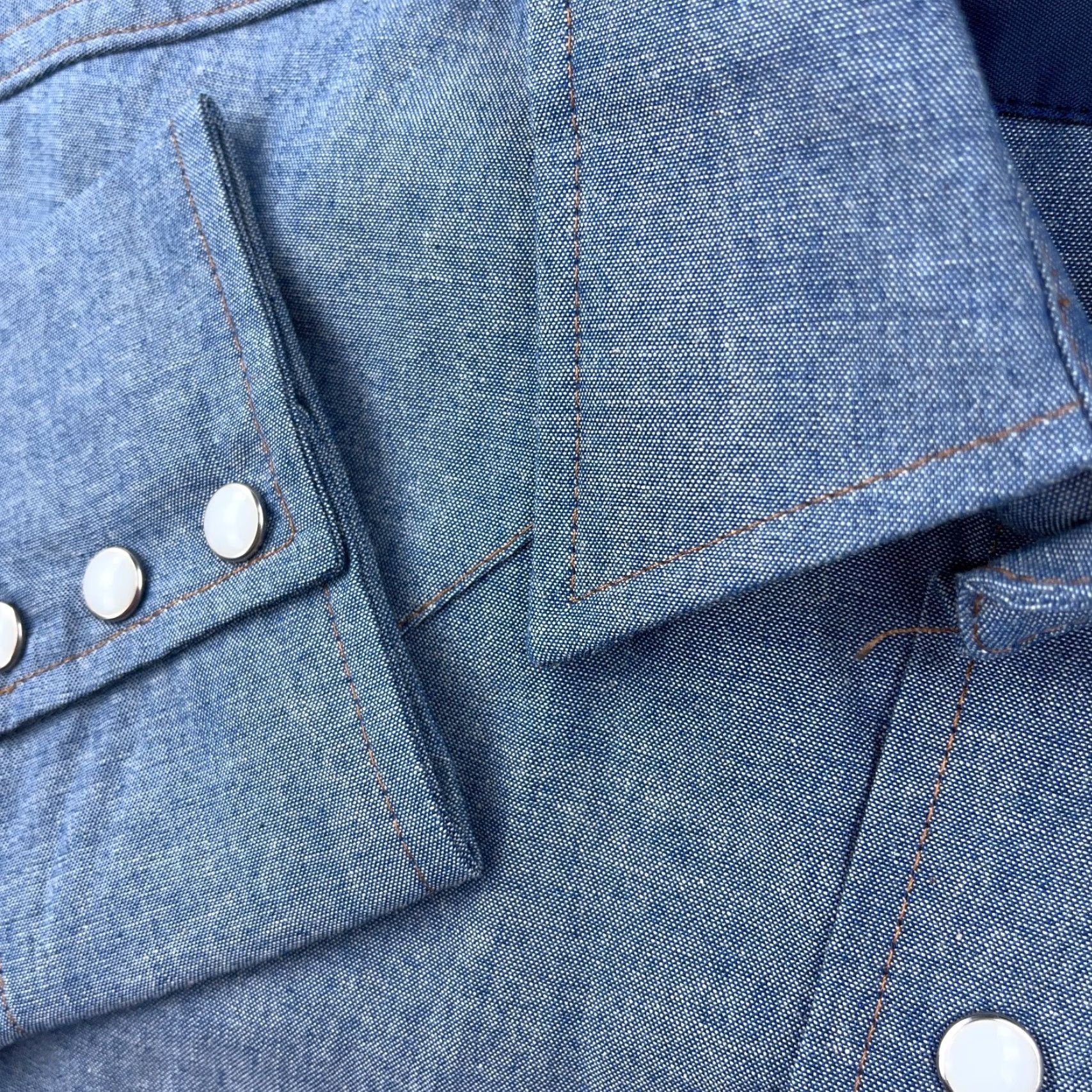 Wrangler Wrangler Men's Denim Shirt Large Blue Western Cowboy Pearl Snap Casual Workwear 90s Outdoor Size US L / EU 52-54 / 3 - 6 Thumbnail