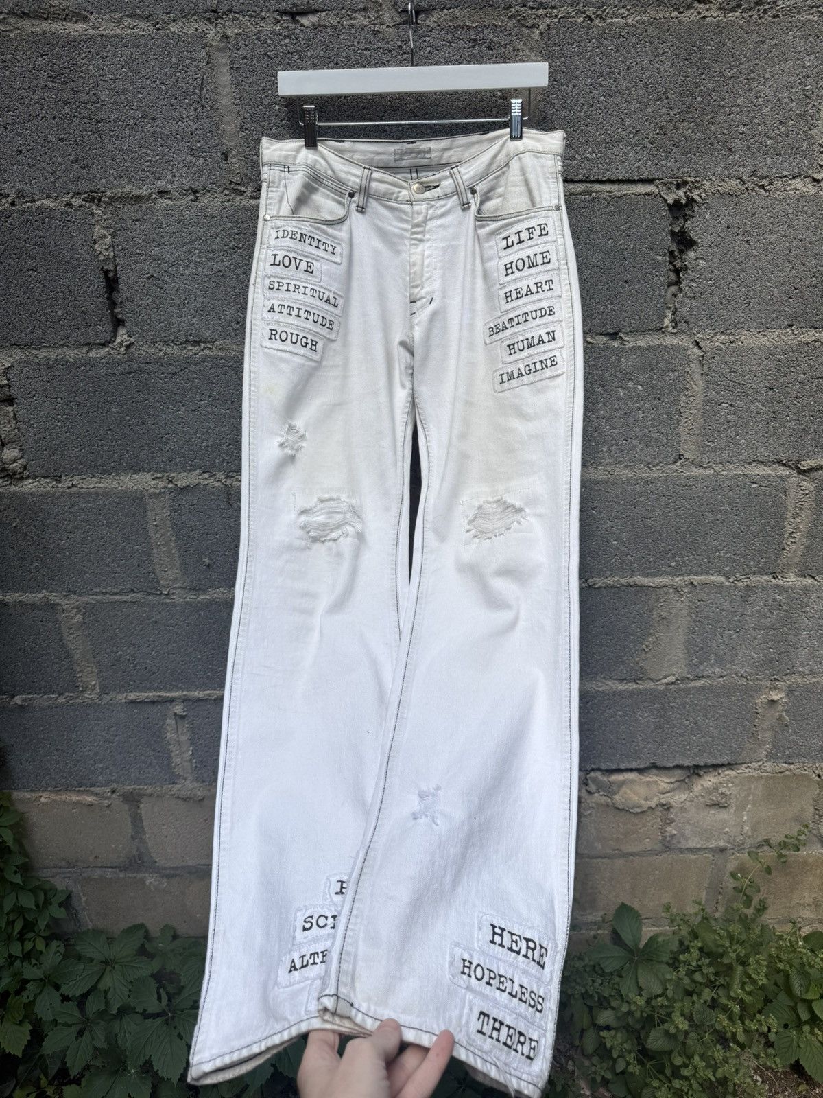 Number (N)ine AW04 Number (N)ine Patches Denim Size US 32 / EU 48 - 2 Thumbnail
