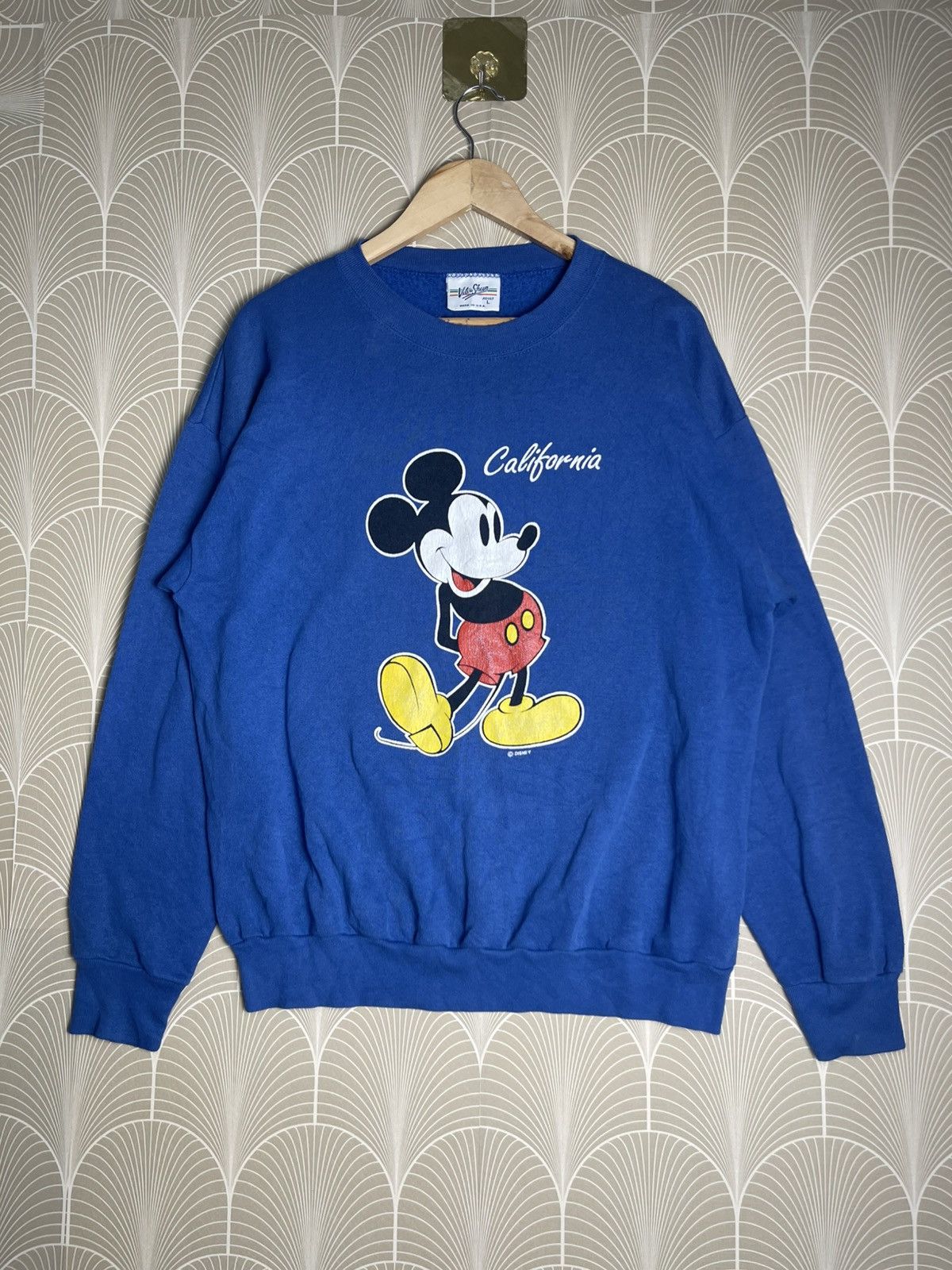 Disney × Mickey Mouse × Velva Sheen VINTAGE 80s MICKEY CALIFORNIA CREWNECK Size US L / EU 52-54 / 3 - 1 Thumbnail