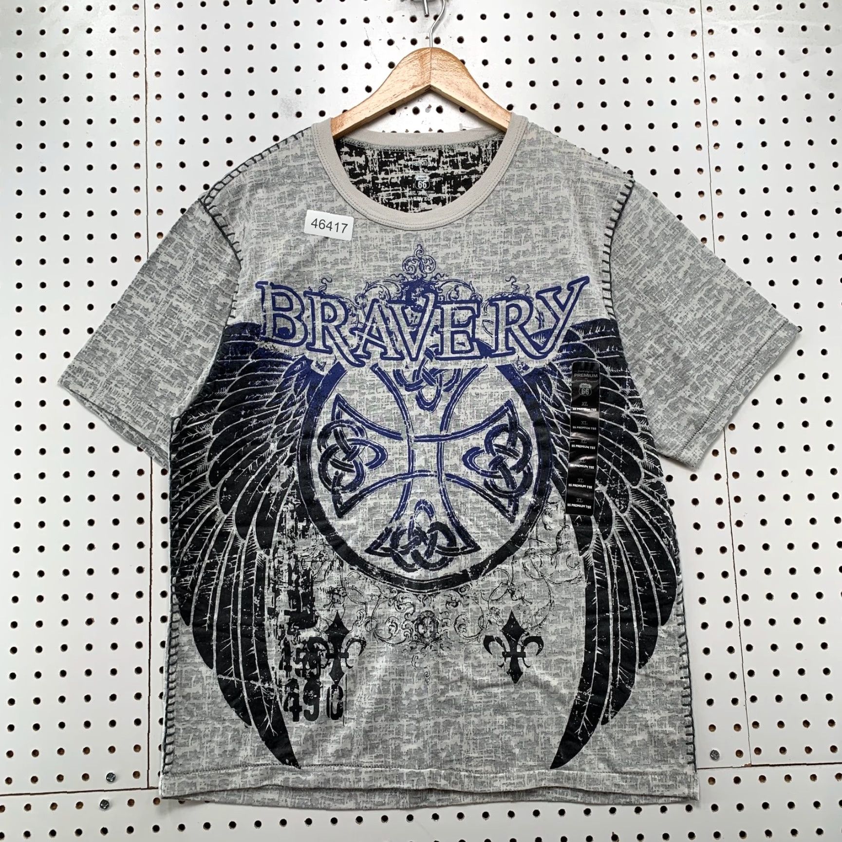 Route 66 VINTAGE Route 66 T-Shirt Mens XL Gray Gothic Cross Bravery Y2K Affliction Vintage Y2K Bravery Gothic Cross Shirt Mens XL Gray Route 66 Affliction Size US XL / EU 56 / 4 - 2 Thumbnail