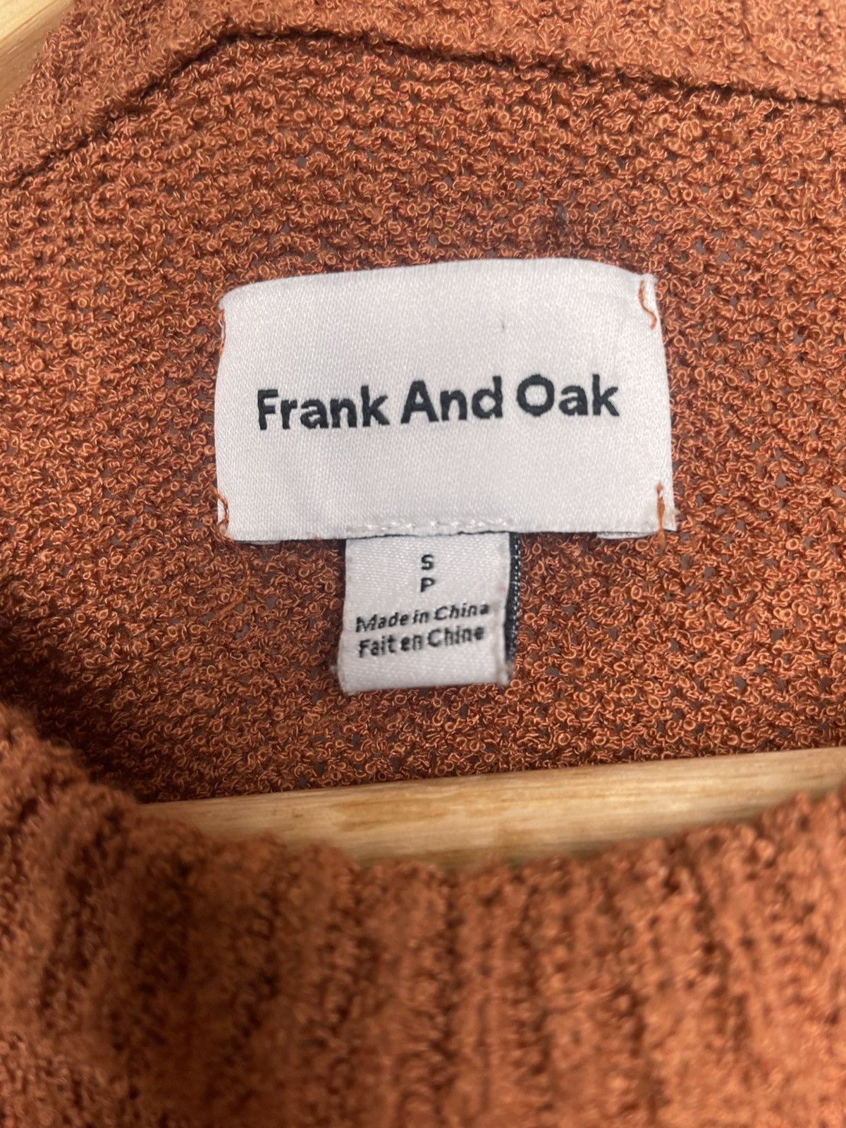 Frank And Oak Frank And Oak Textured Knit Sweater – Rust Brown (S) Size US S / EU 44-46 / 1 - 4 Thumbnail