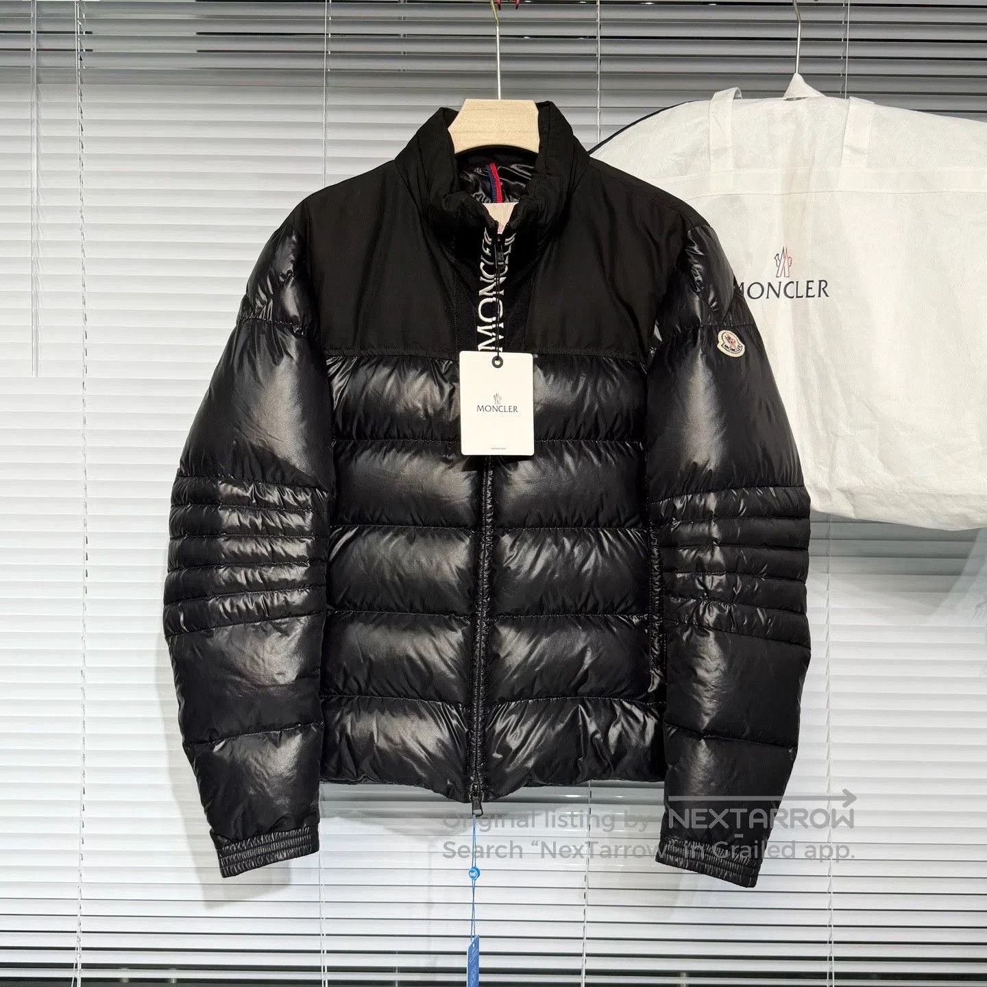 Moncler moncler black puffer jacket with logo embroidery. Size US L / EU 52-54 / 3 - 1 Thumbnail