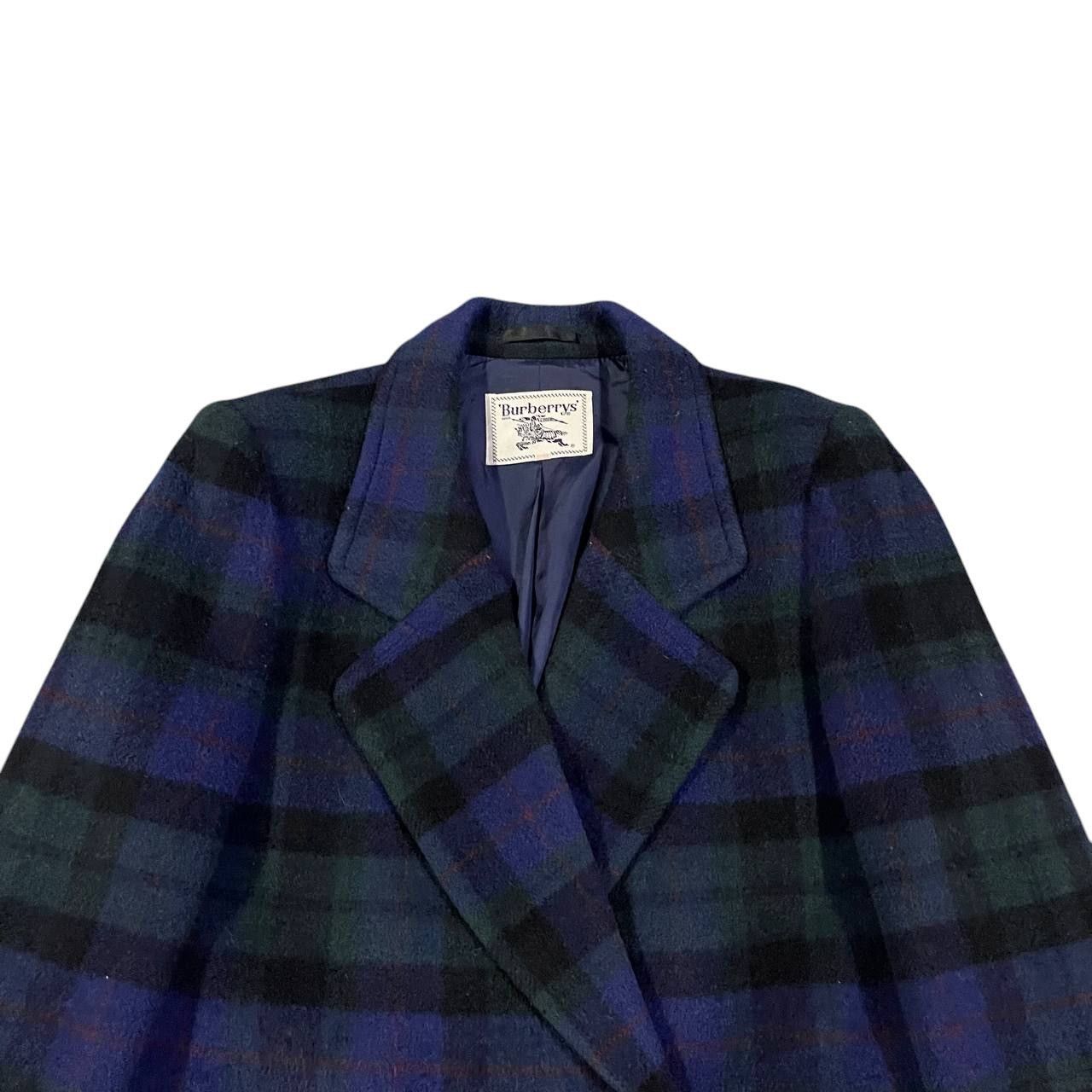 Burberry Vintage Burberry Checkered Wool Coat Double Breasted Size S / US 4 / IT 40 - 2 Thumbnail