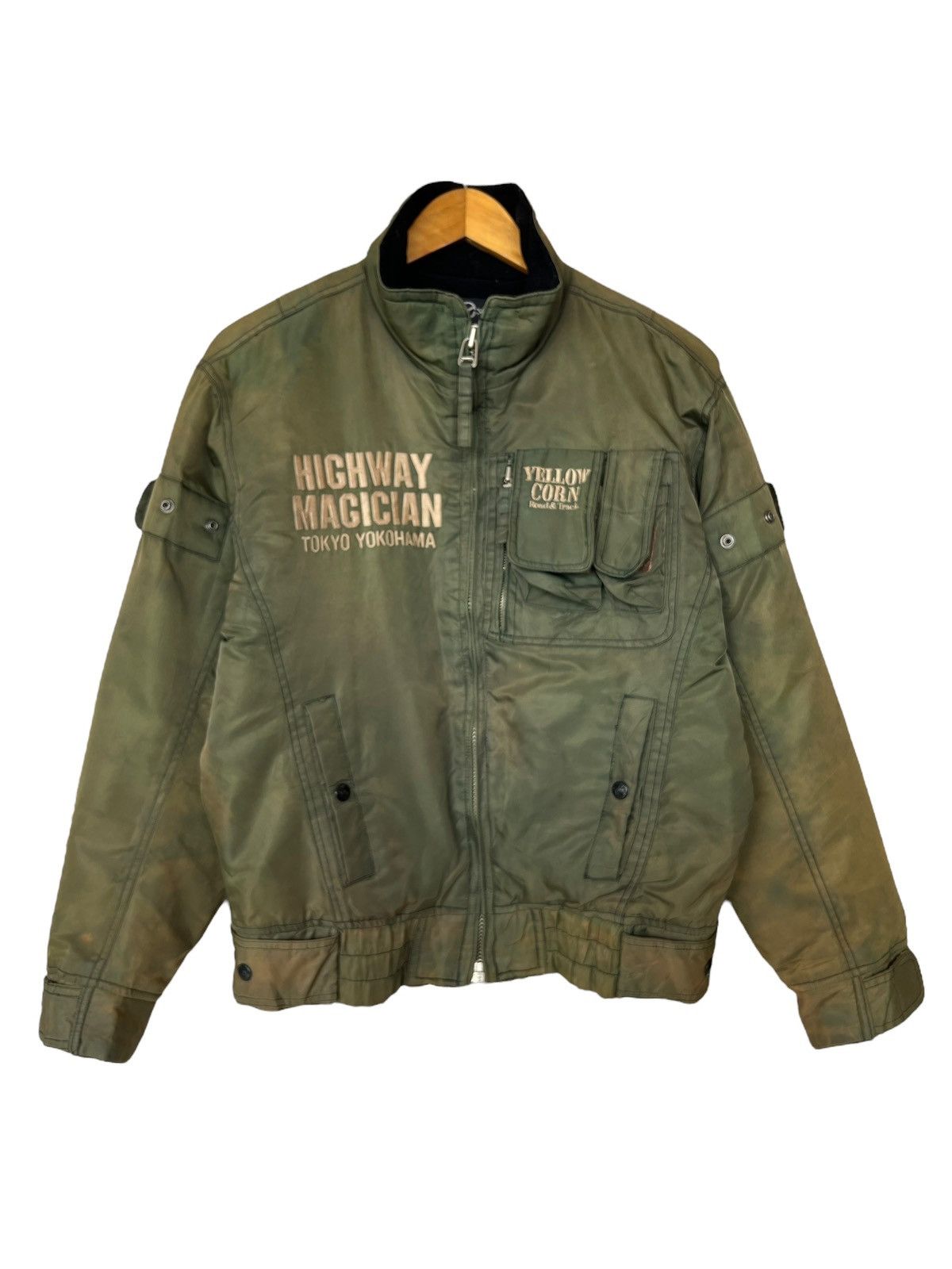 YELLOW CORN Vintage Yellow Corn Highway Magician Sunfaded Green Jacket Size US L / EU 52-54 / 3 - 6 Thumbnail
