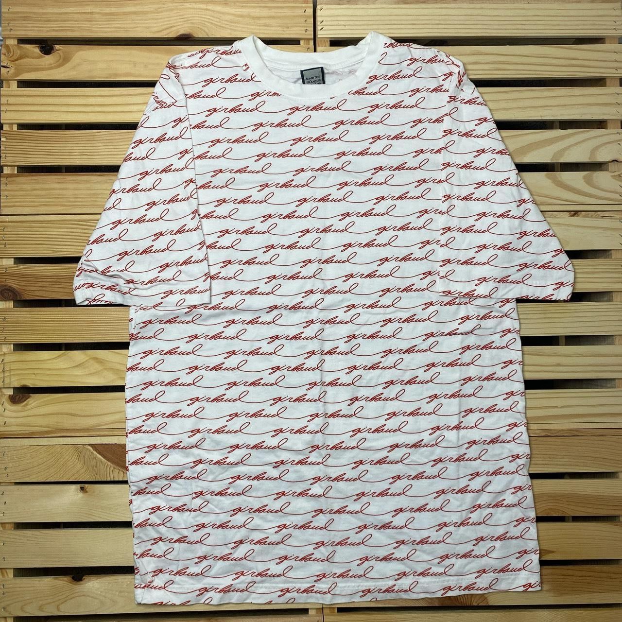 Marithe + Francois Girbaud Vintage MFG White AOP Script Tee Size Large Size US L / EU 52-54 / 3 - 1 Thumbnail