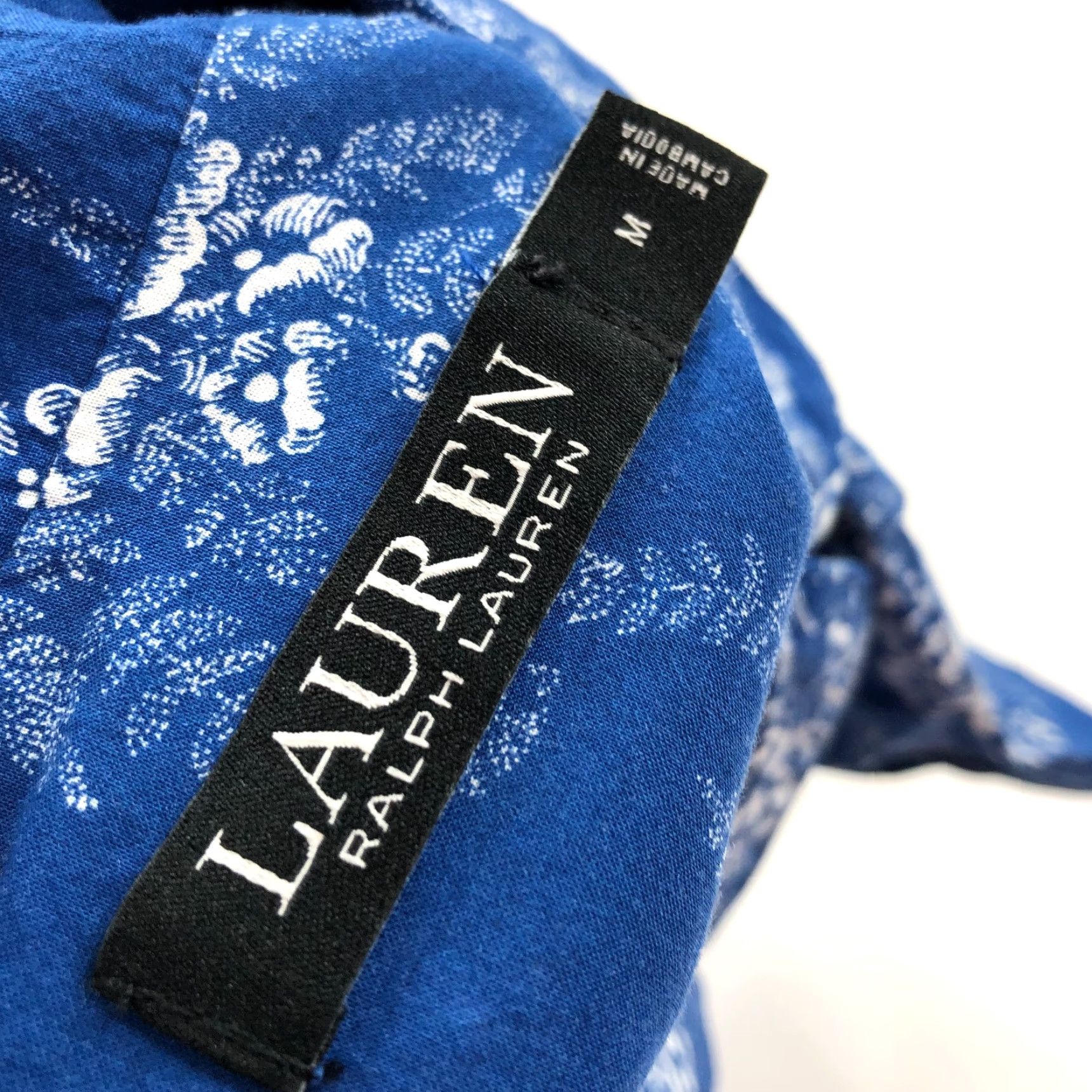 Ralph Lauren Lauren Ralph Lauren Crest Button Short Sleeve Shirt Blue Geometric Shirt Women M Size M / US 6-8 / IT 42-44 - 6 Thumbnail