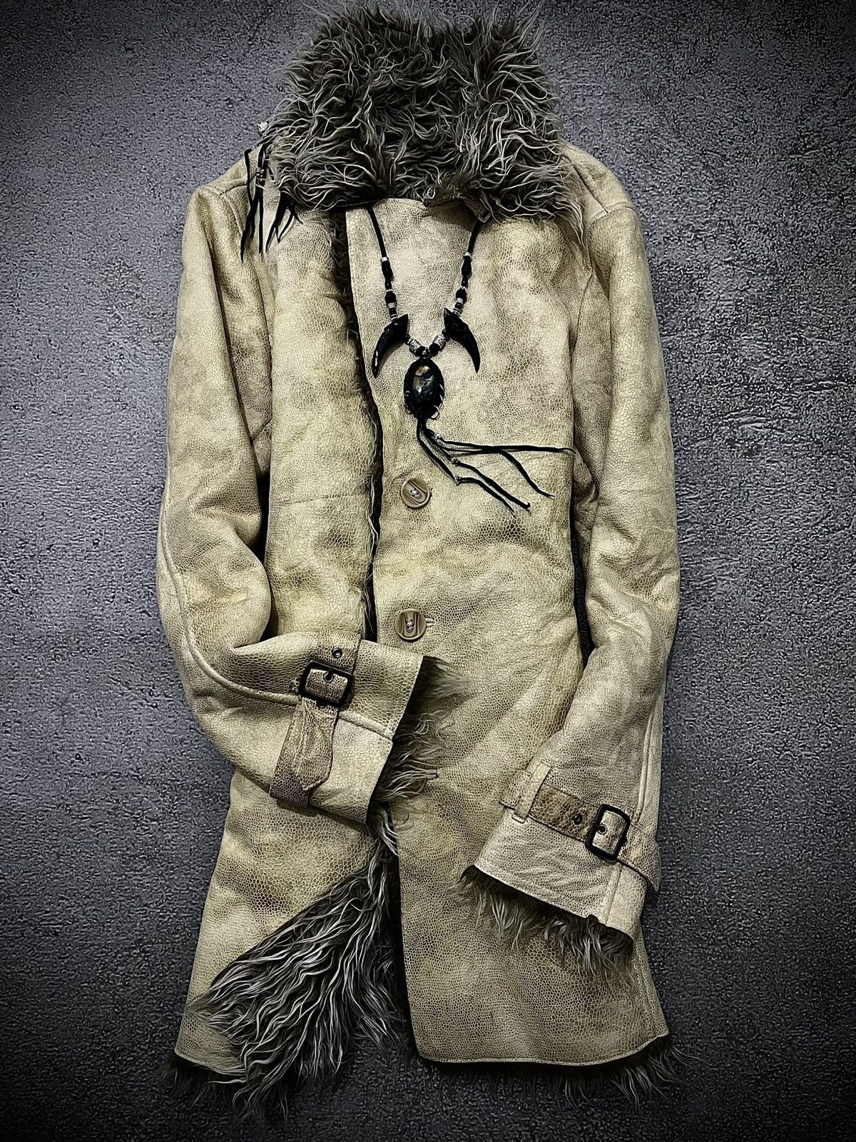 semanticdesign 2000s Semantic Design Snake Skin Leather Fur Lined Jacket Size US L / EU 52-54 / 3 - 1 Thumbnail