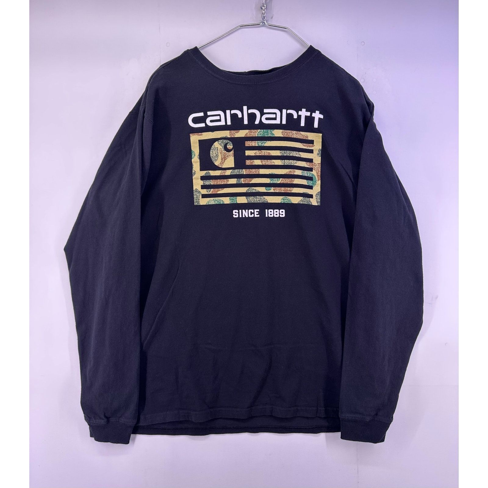 Carhartt Carhartt Camo Flag Black Long Sleeve Shirt Size XL Tall Size US XL / EU 56 / 4 - 1 Thumbnail