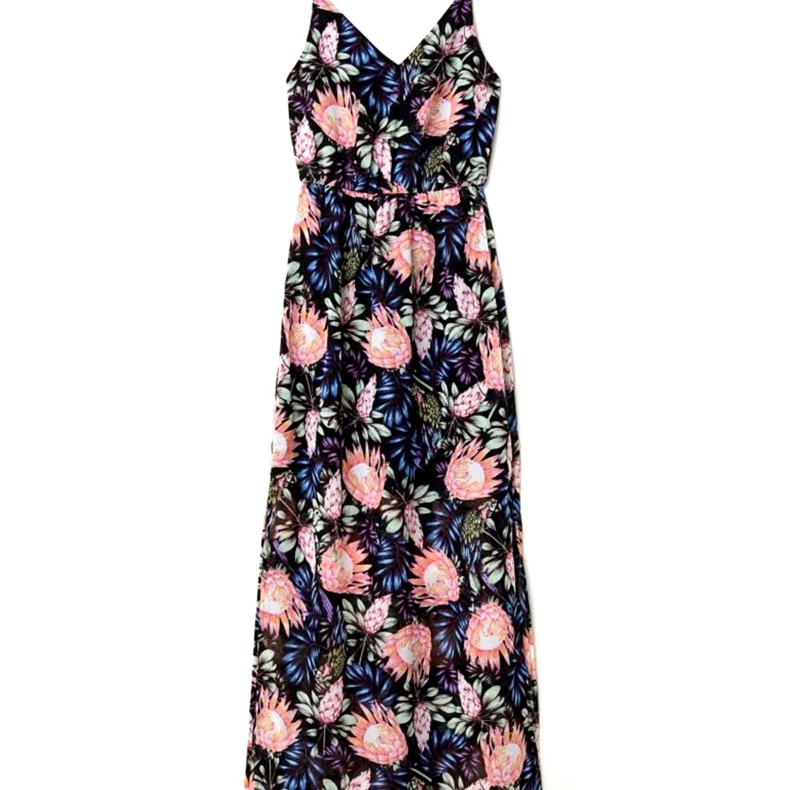 H&M H & M Divided Floral Maxi Dress - 12 Size XL / US 12-14 / IT 48-50 - 3 Thumbnail