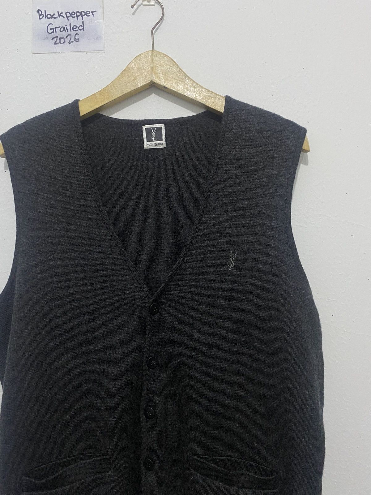 Yves Saint Laurent Vintage 90s Yves Saint Laurent YSL Knit Vest Size US L / EU 52-54 / 3 - 2 Thumbnail