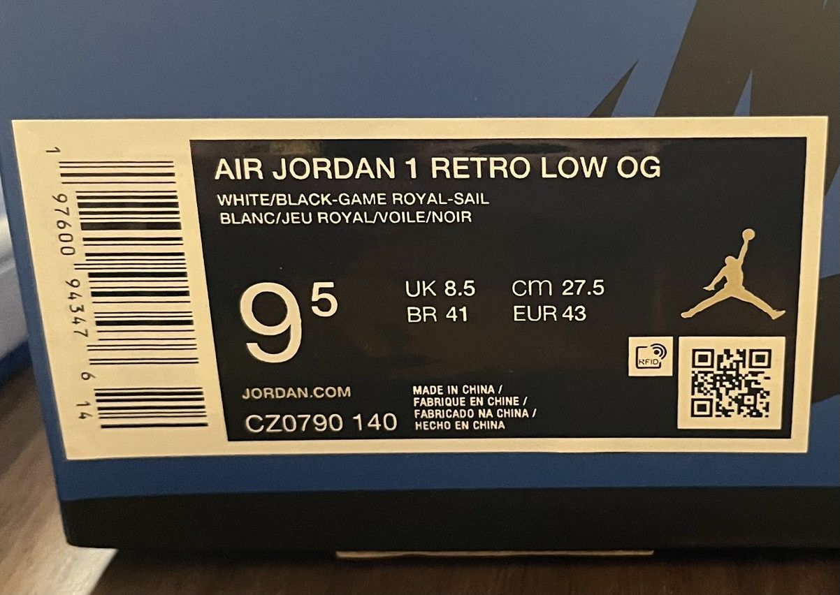 Jordan Brand Air jordan 1 low Game Royal Size US 9.5 / EU 42-43 - 7 Thumbnail