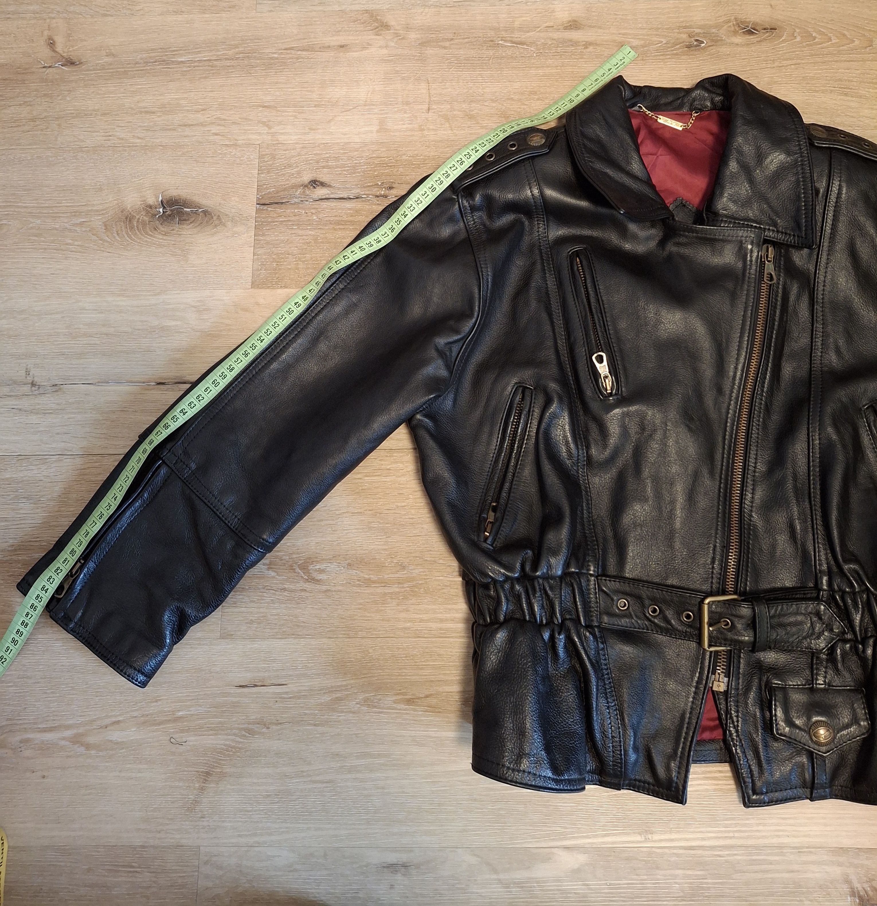 Vintage Vintage Black Leather Moto Jacket Size M / US 6-8 / IT 42-44 - 18 Thumbnail