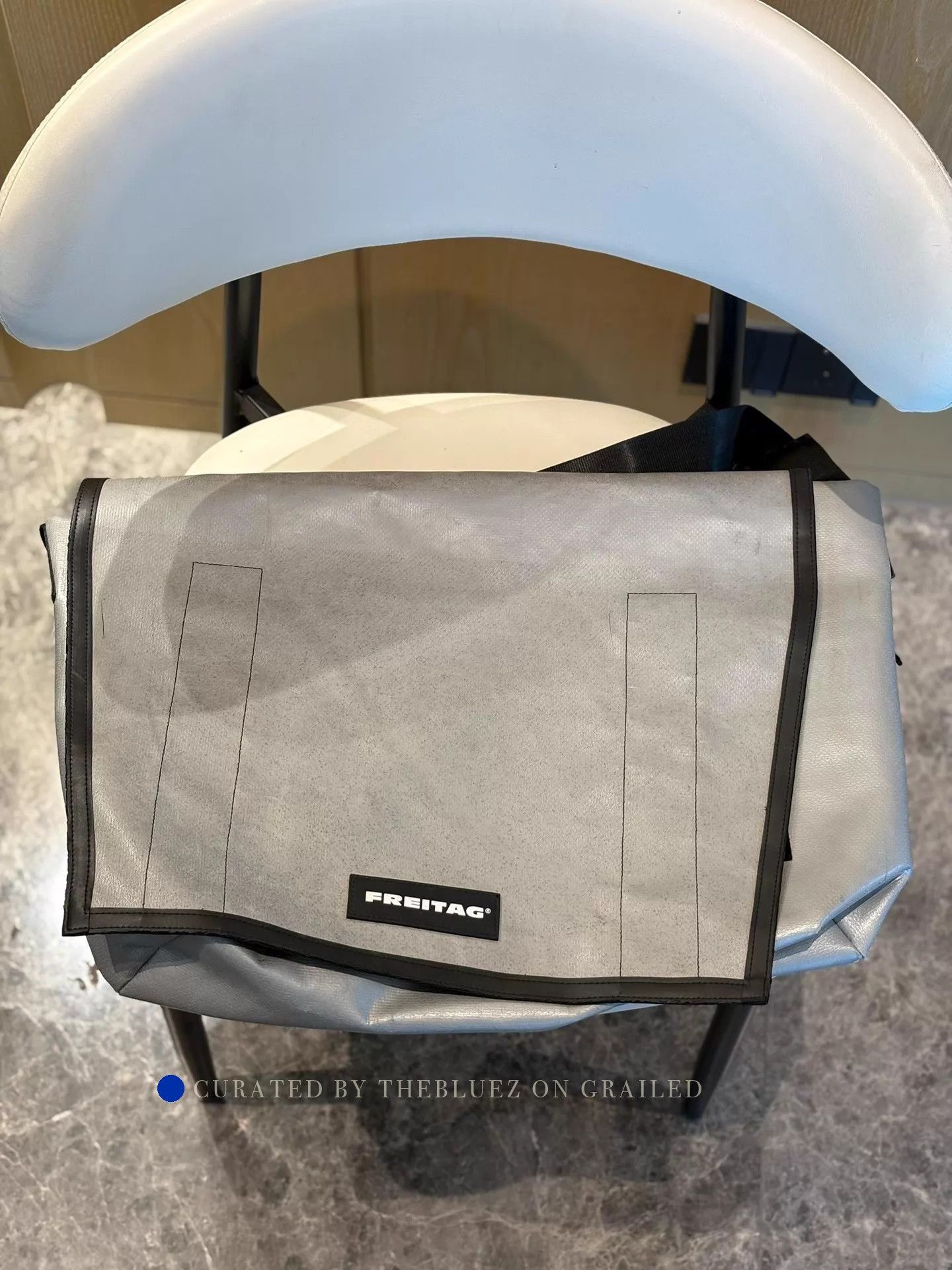 Freitag Light Gray Recycled Tarp Messenger Bag Size ONE SIZE - 1 Thumbnail